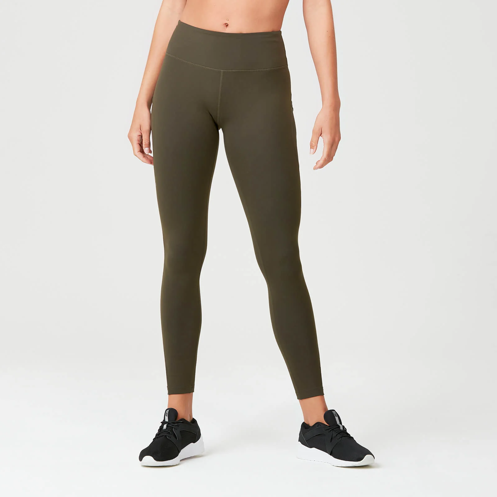 MP Women's Power Mesh Leggings - Dark Khaki - XS 画像 1