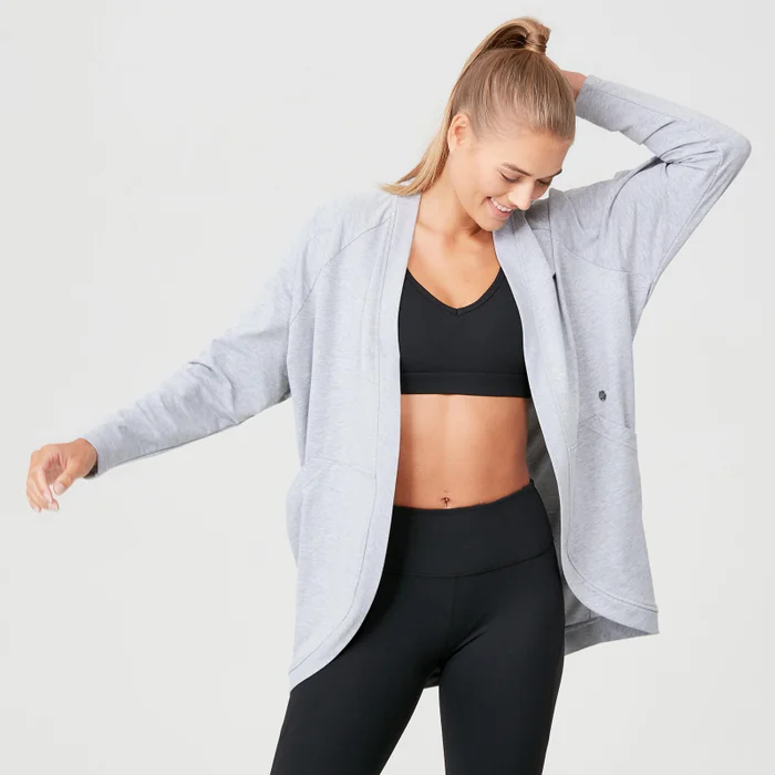 Myprotein Superlite Cardigan - Grey Marl