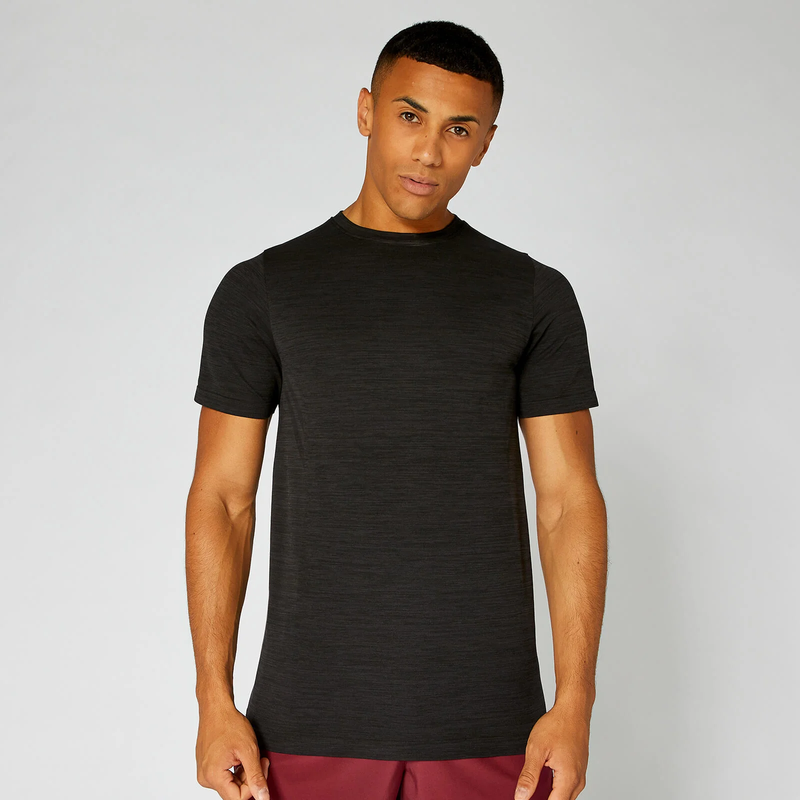 Aero ニット Tシャツ - ブラック マール - XS 画像 1