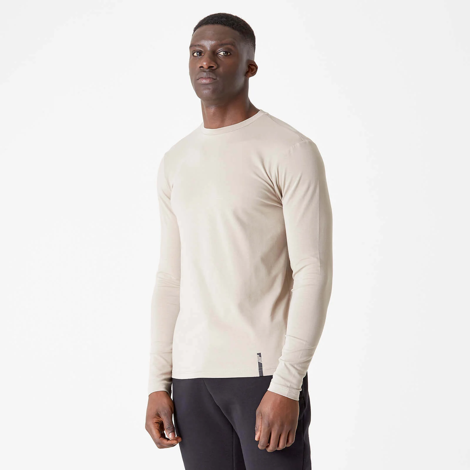 Myprotein Luxe Classic Long Sleeve Crew - Taupe - XS 画像 1