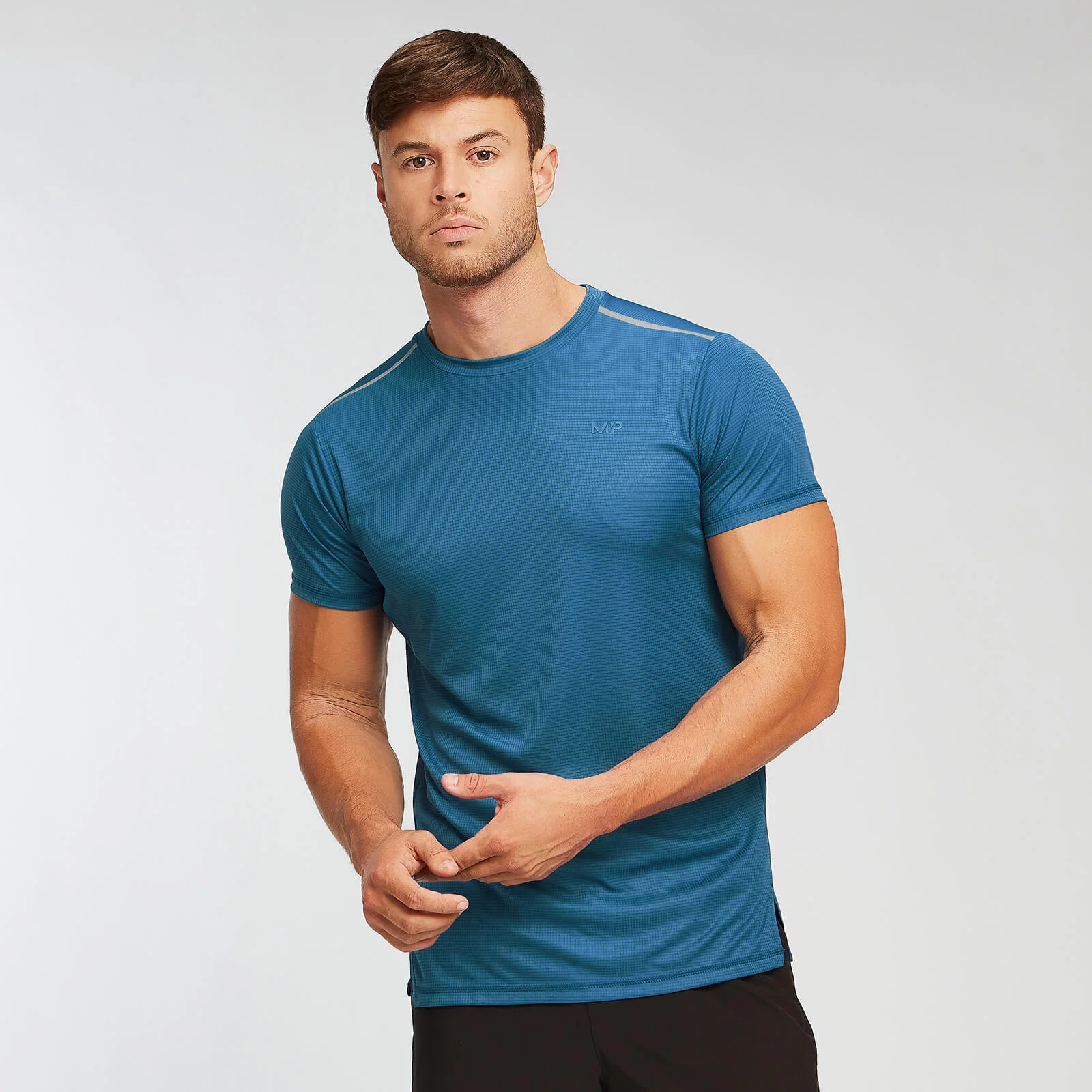 MP Men's Training Grid T-Shirt - Pilot Blue - XS 画像 1