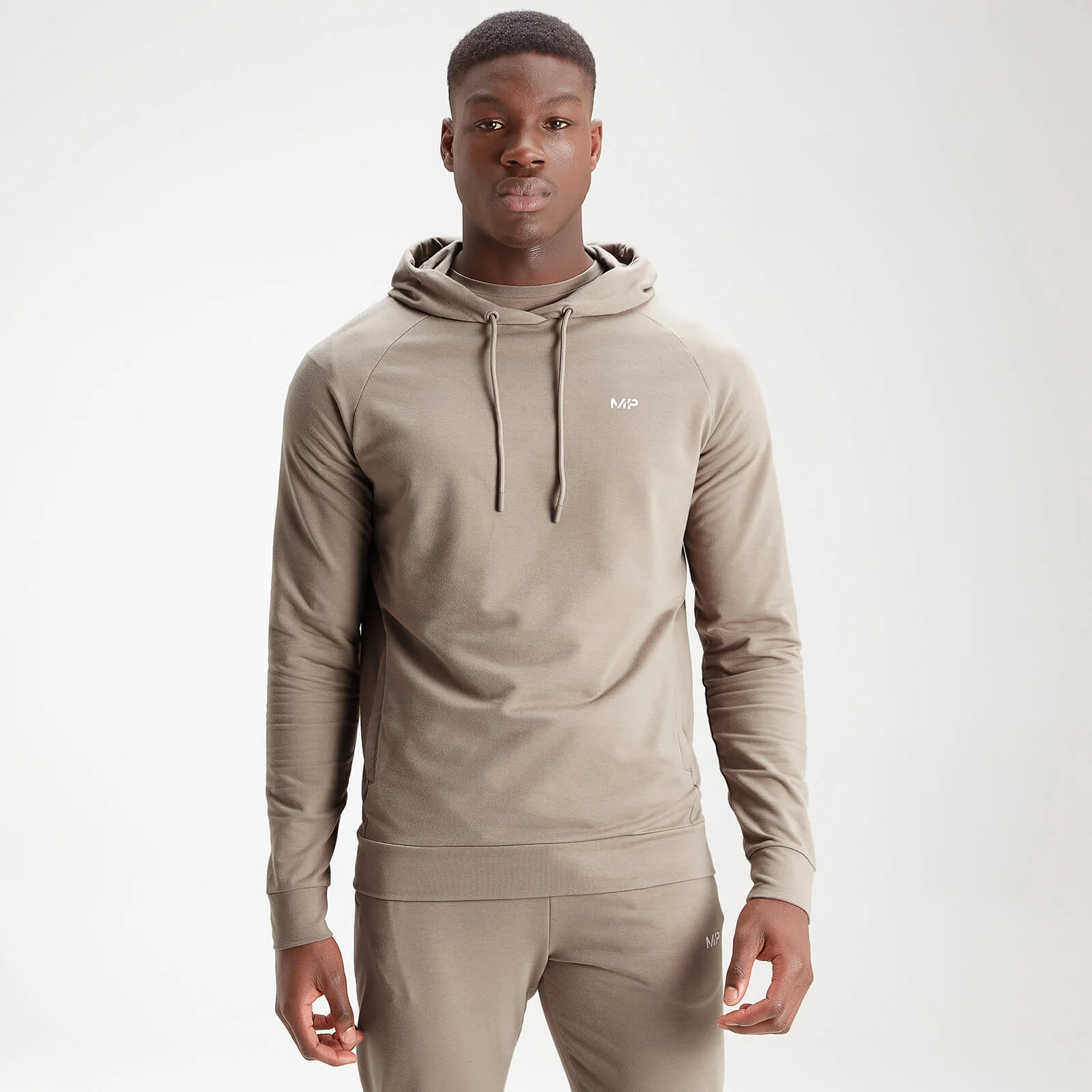 MP Men's Form Pullover Hoodie - Taupe - XXS 画像 1