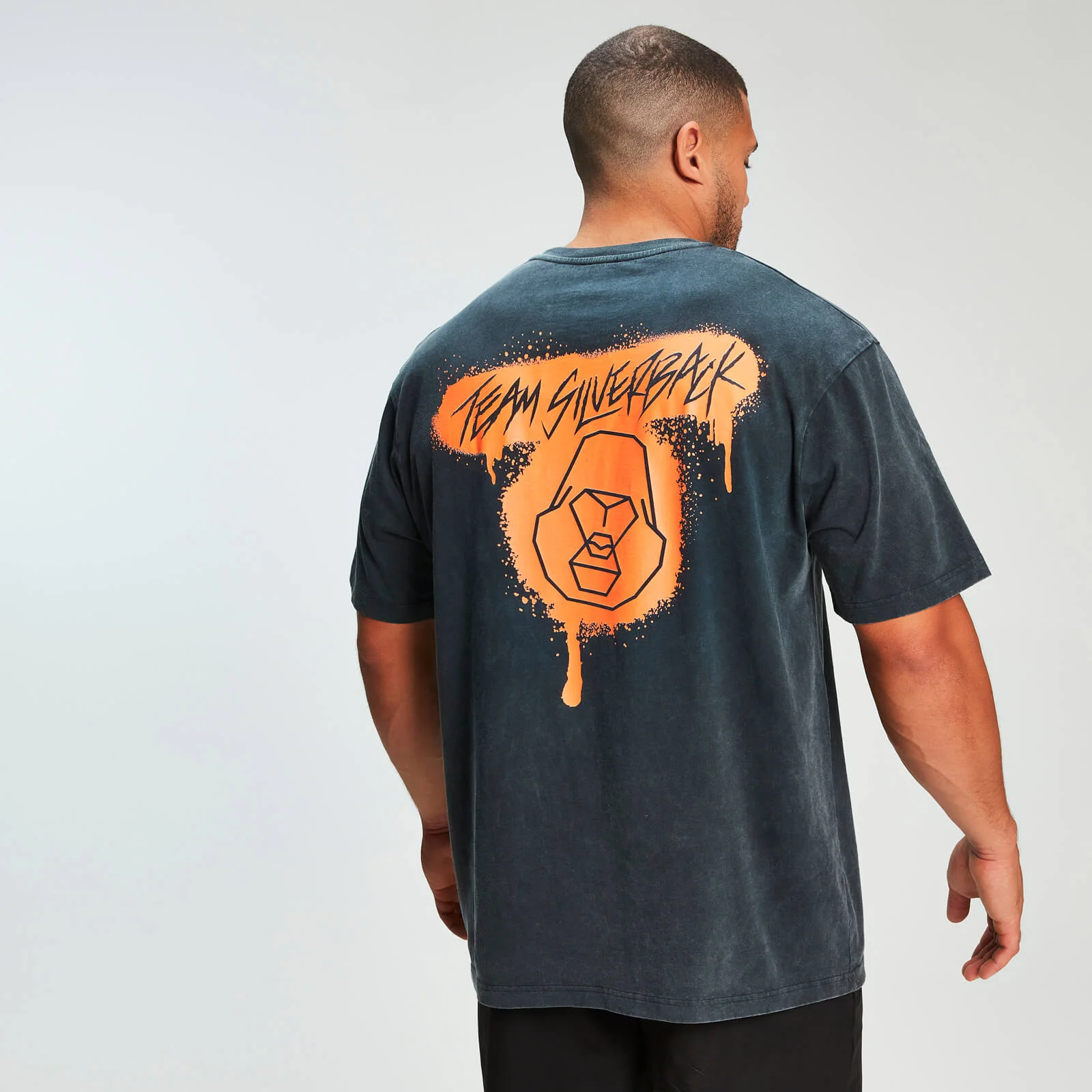 MP x Zack George Acid Wash Oversized Tee - Neon Orange - XS 画像 1