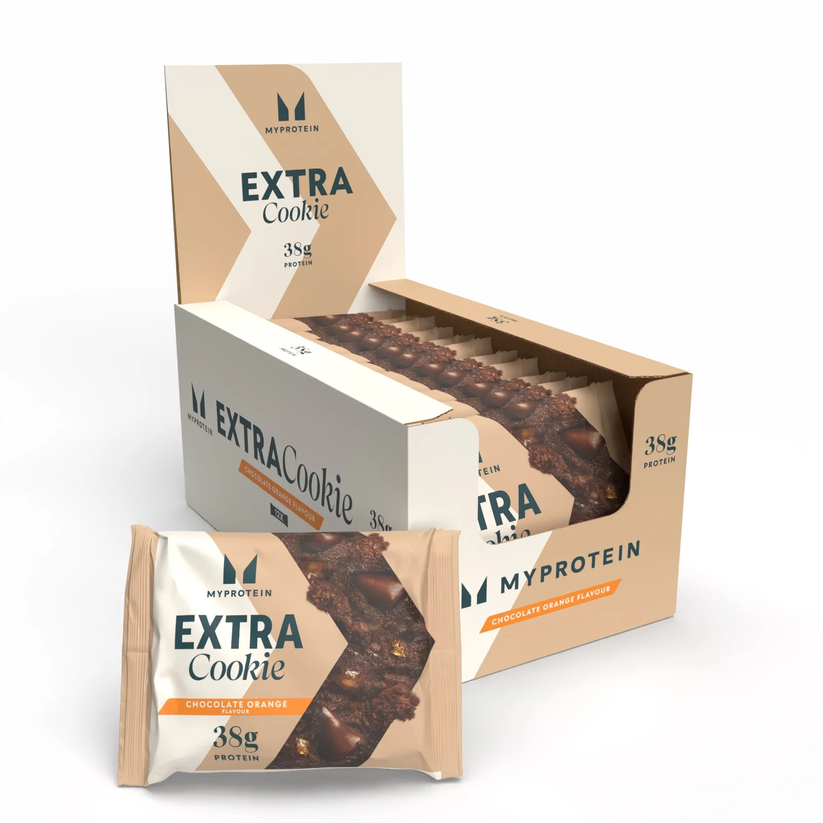 プロテインクッキー - 12 x 75g - チョコレートオレンジ 画像 1
