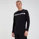 オリジナル ロング スリーブ メンズ Tシャツ - ブラック