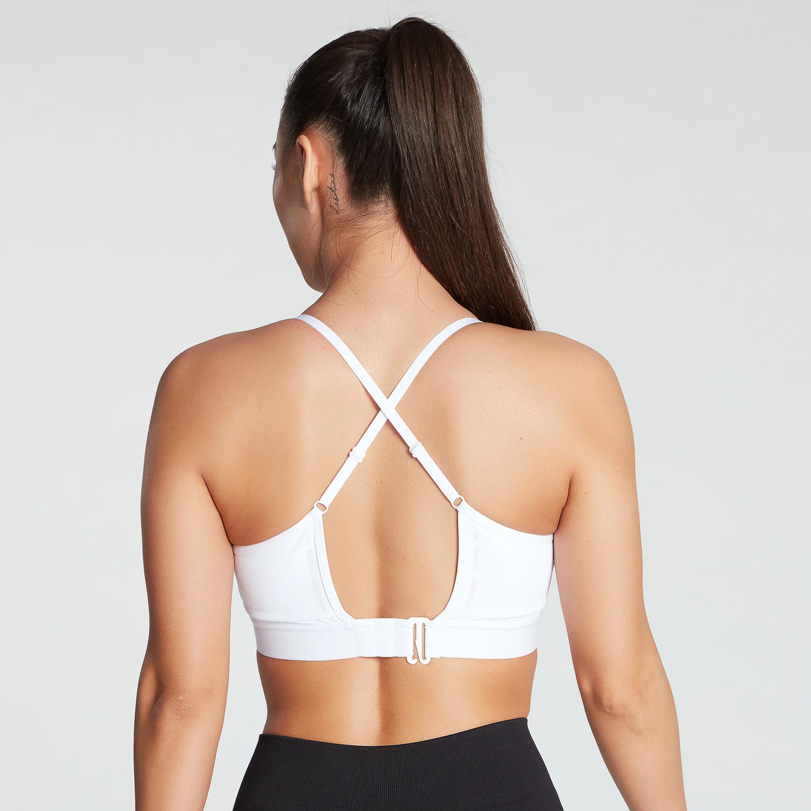 MP Women's Power Ultra Strappy Sports Bra- White - XXS 画像 1