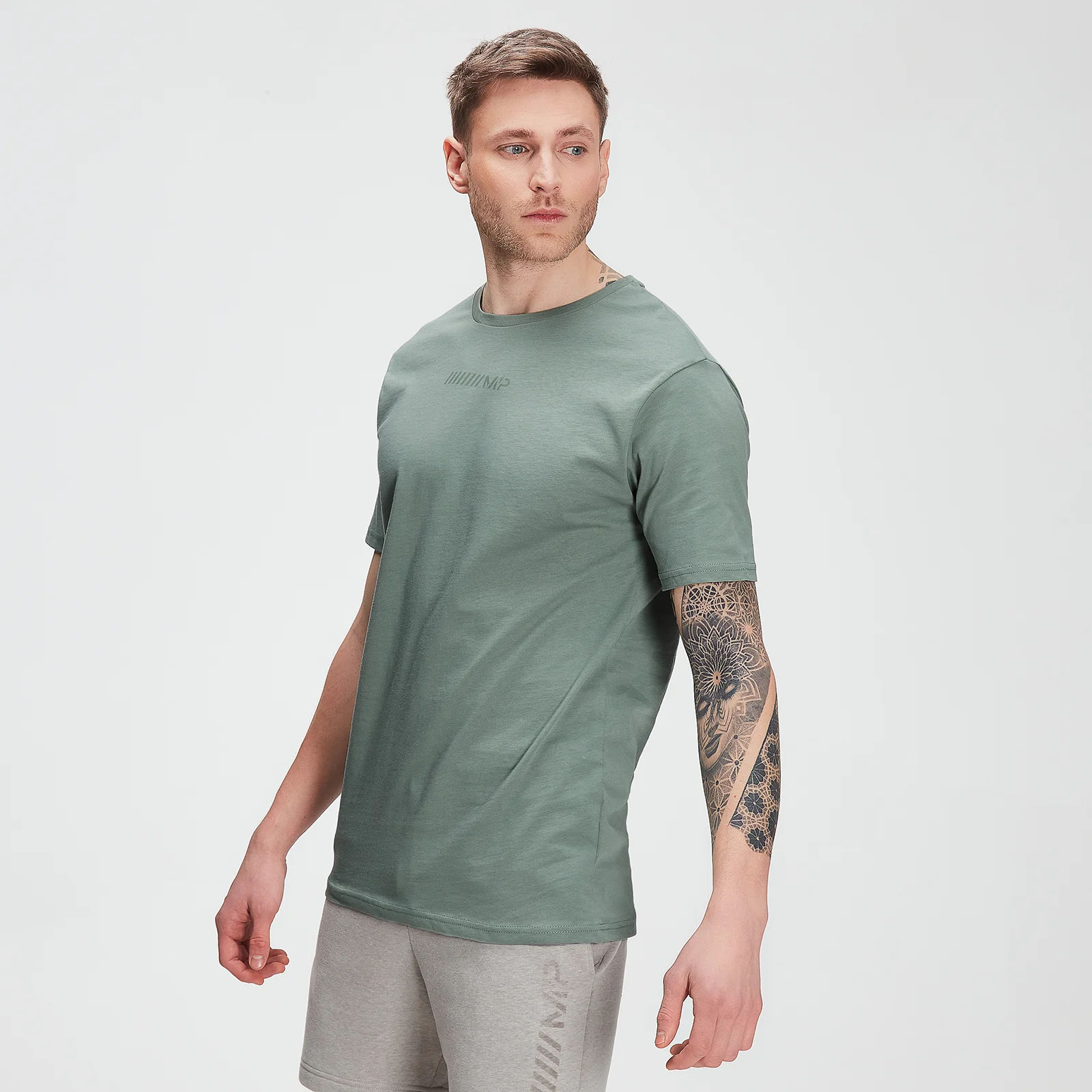 MP メンズ トーナル グラフィック ショート スリーブ Tシャツ - ウォッシュド グリーン - XXS 画像 1