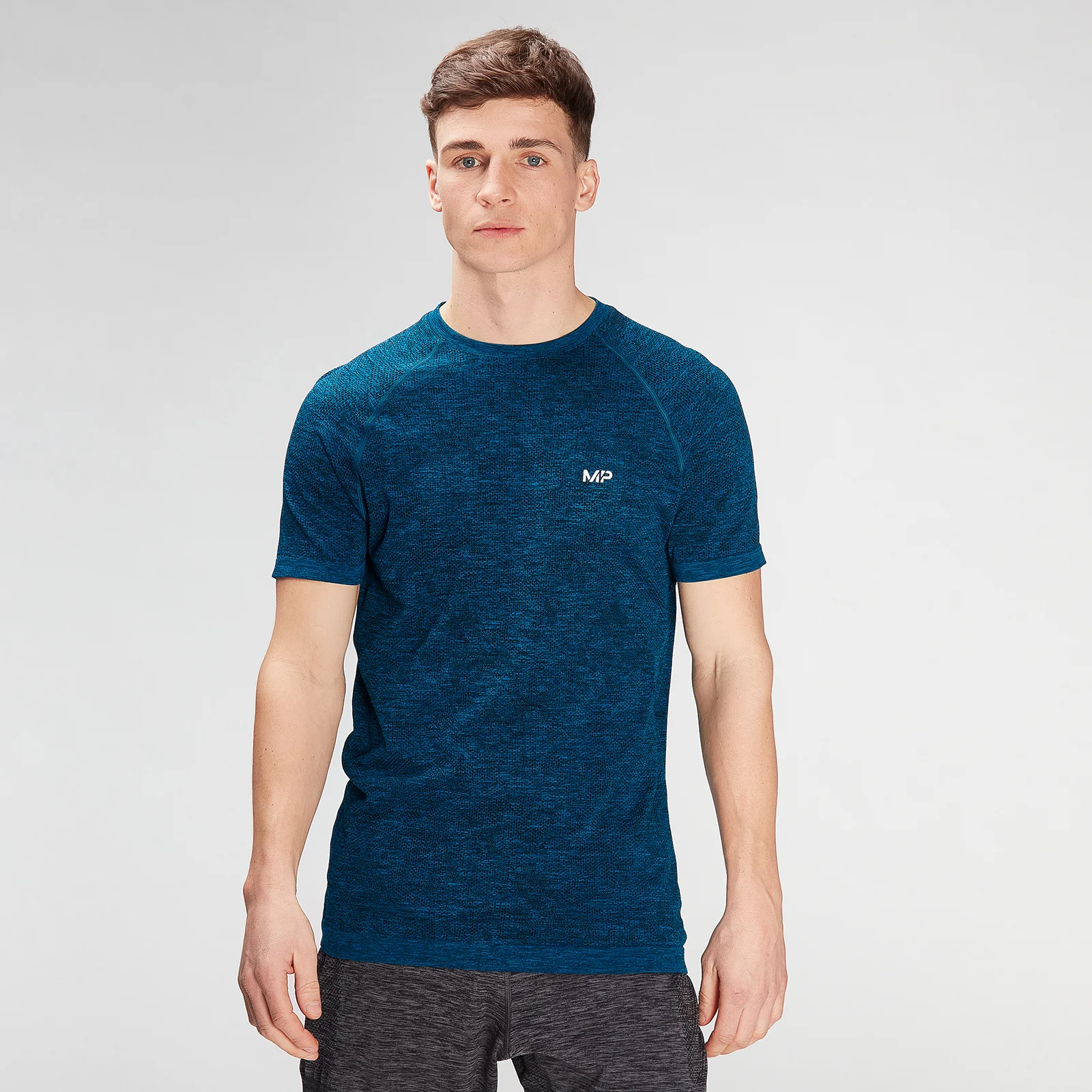 MP Men's Essential Seamless Graphic Short Sleeve T-Shirt- Aqua - XXS 画像 1