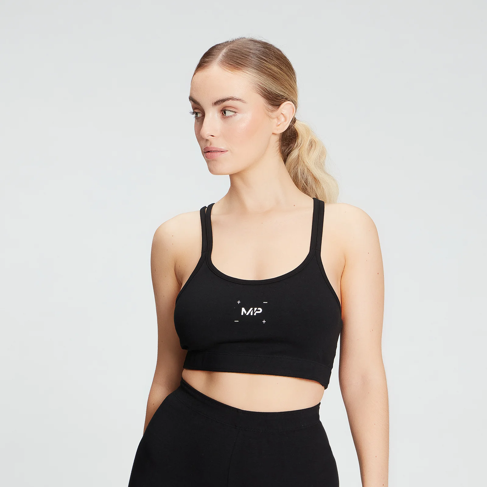 MP Women's Central Graphic Bra - Black - XXS 画像 1