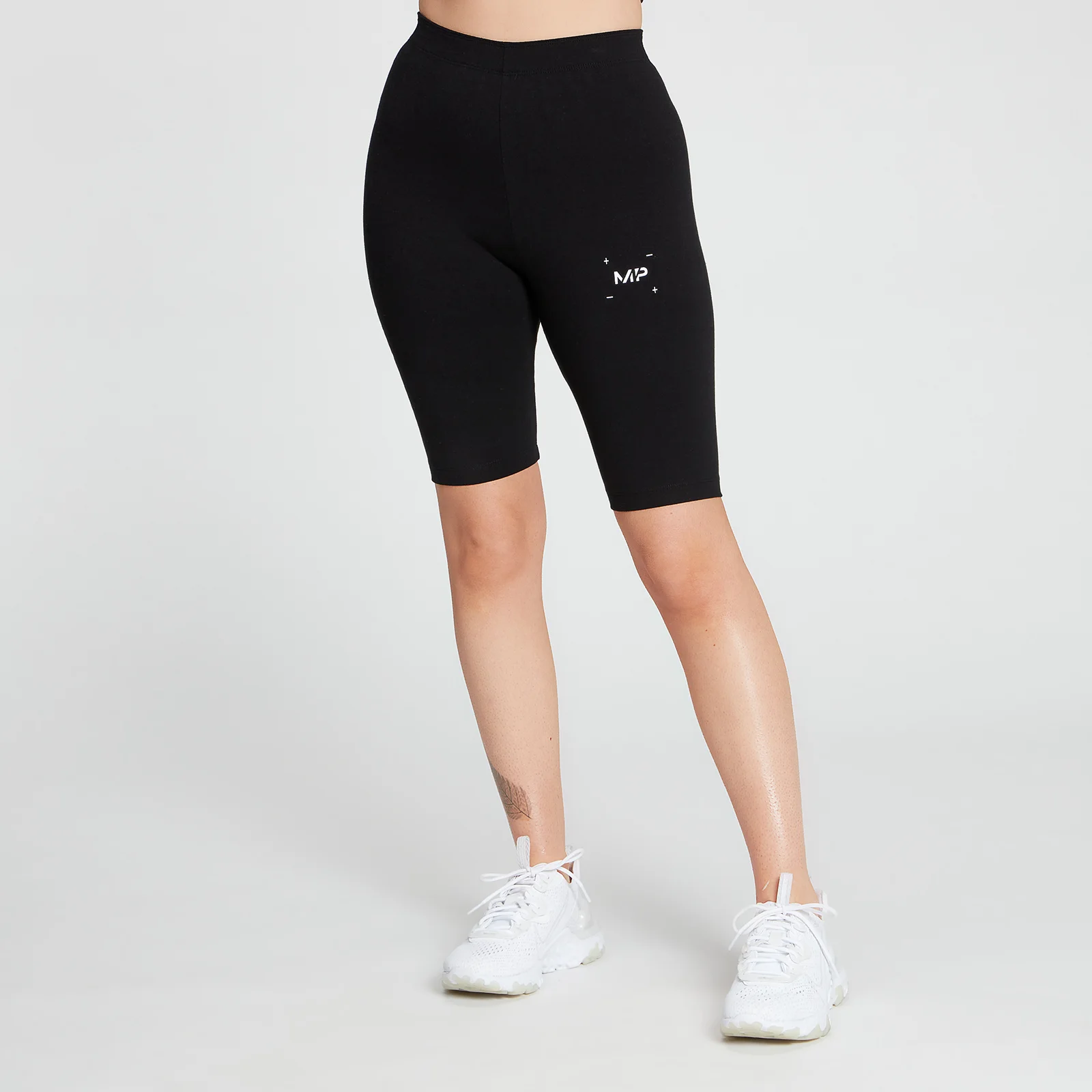 MP Women's Central Graphic Cycling Shorts - Black - XXS 画像 1