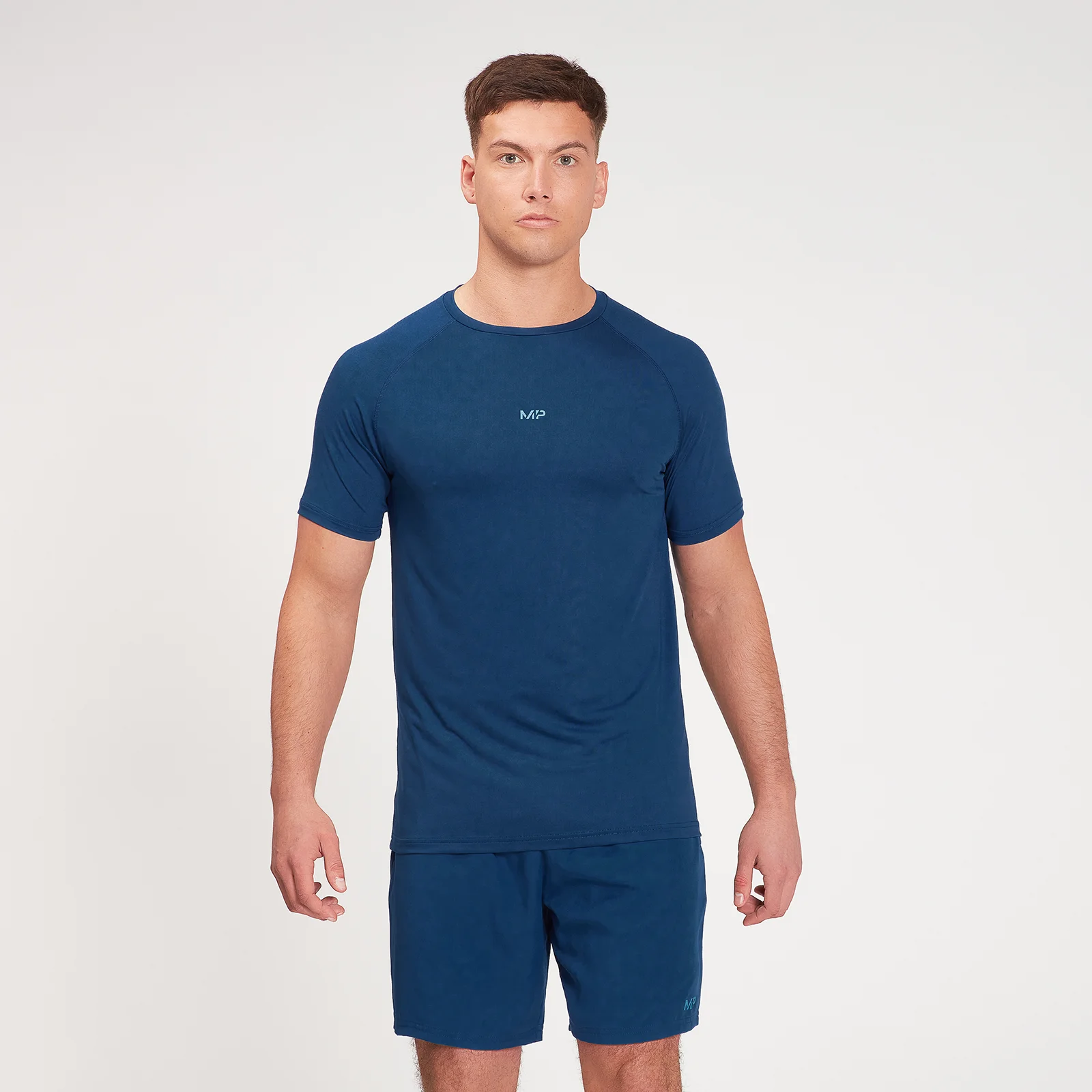 MP Men's Fade Graphic Training Short Sleeve T-Shirt - Dark Blue - XXS 画像 1