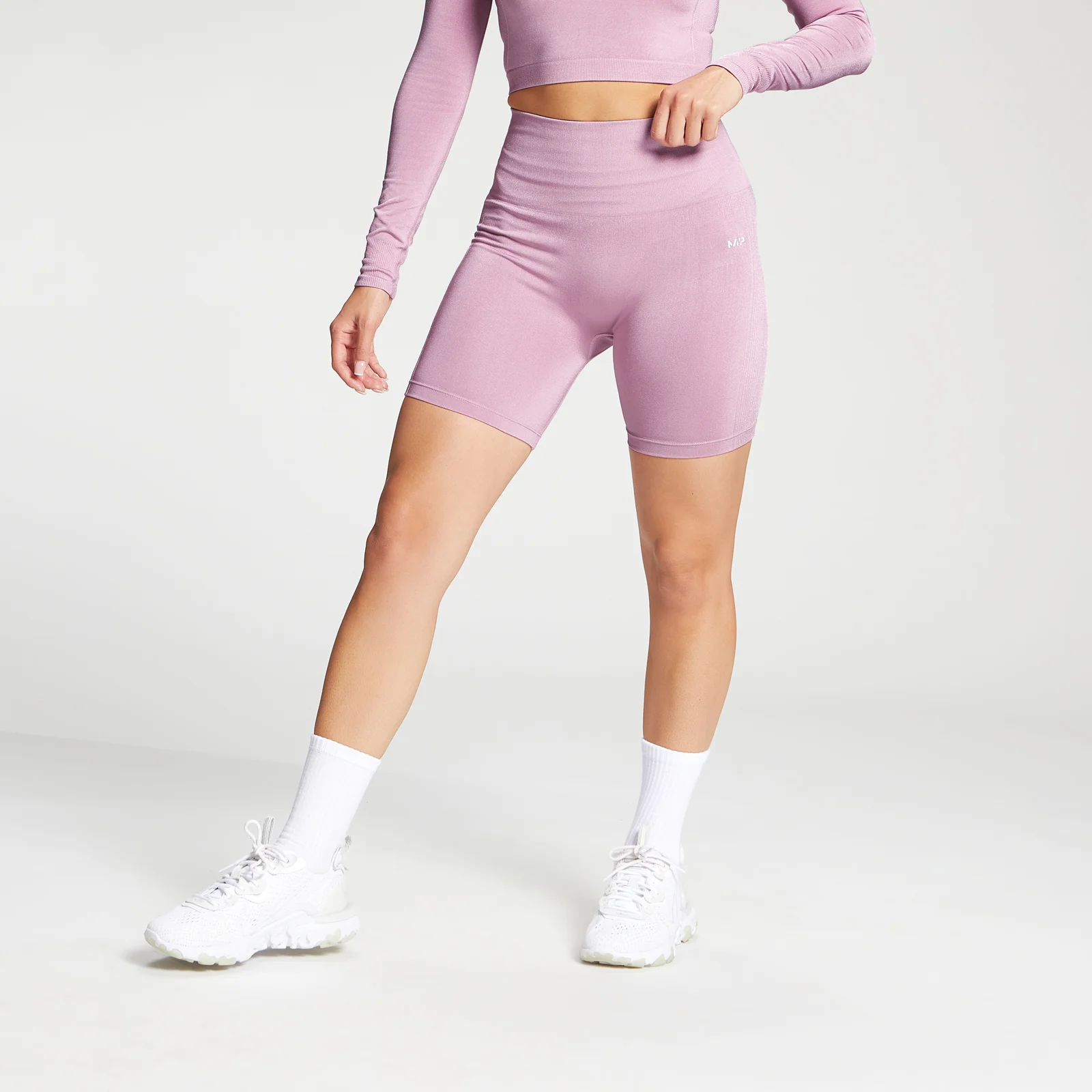MP Women's Limited Edition Shape Seamless Cycling Shorts - Pink - XXS 画像 1