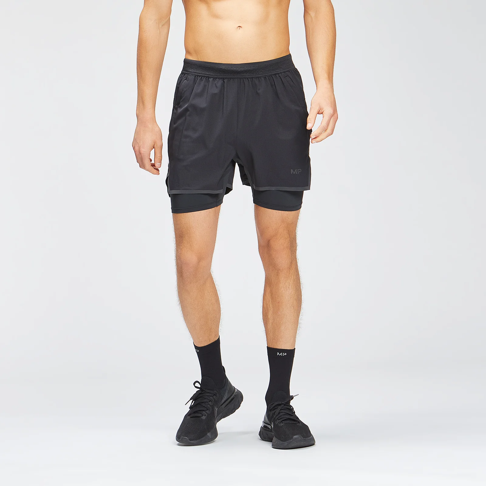MP Men's Velocity 2 in 1 Shorts - Black - XXS 画像 1