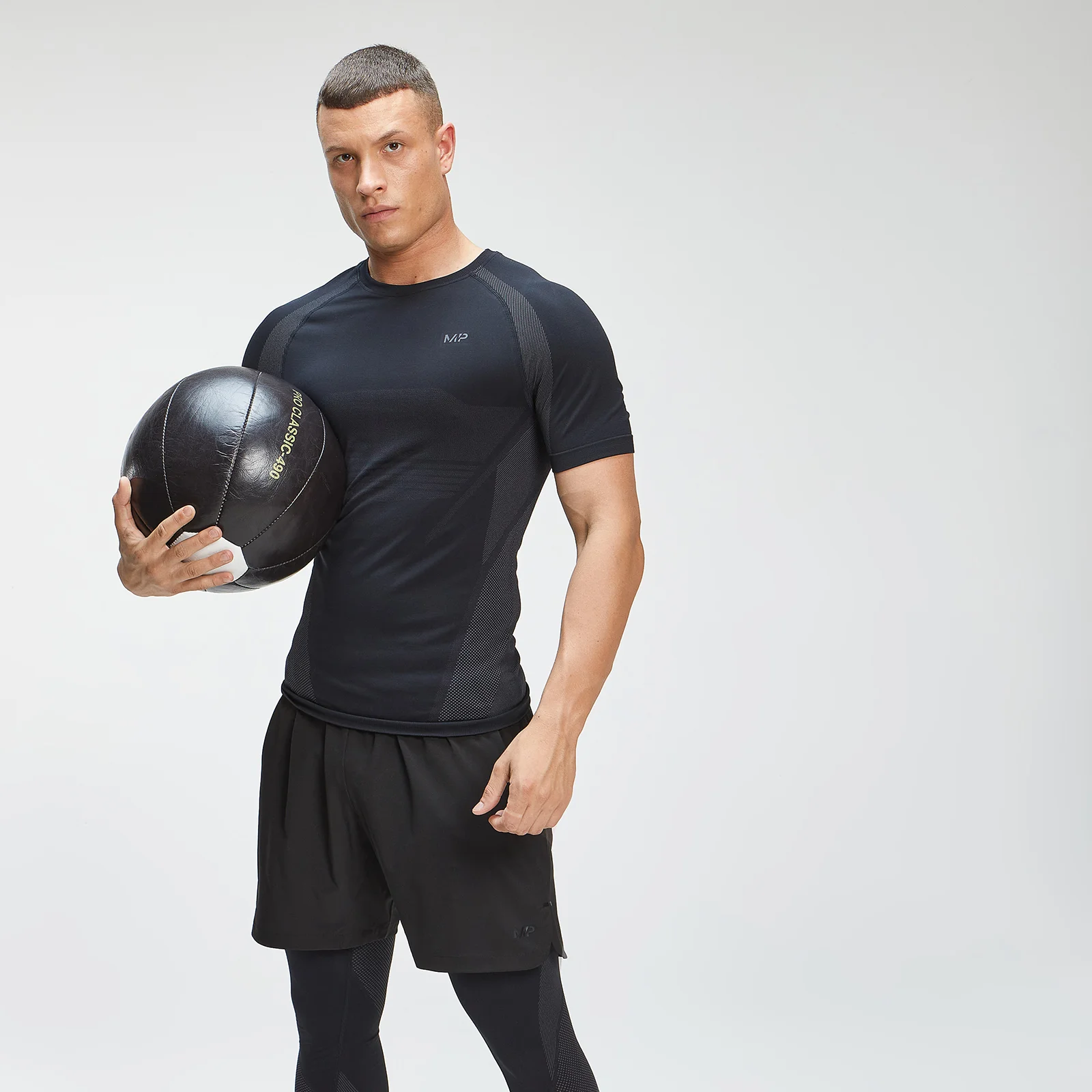 MP メンズ テンポ シームレス Tシャツ - ブラック - XXS 画像 1