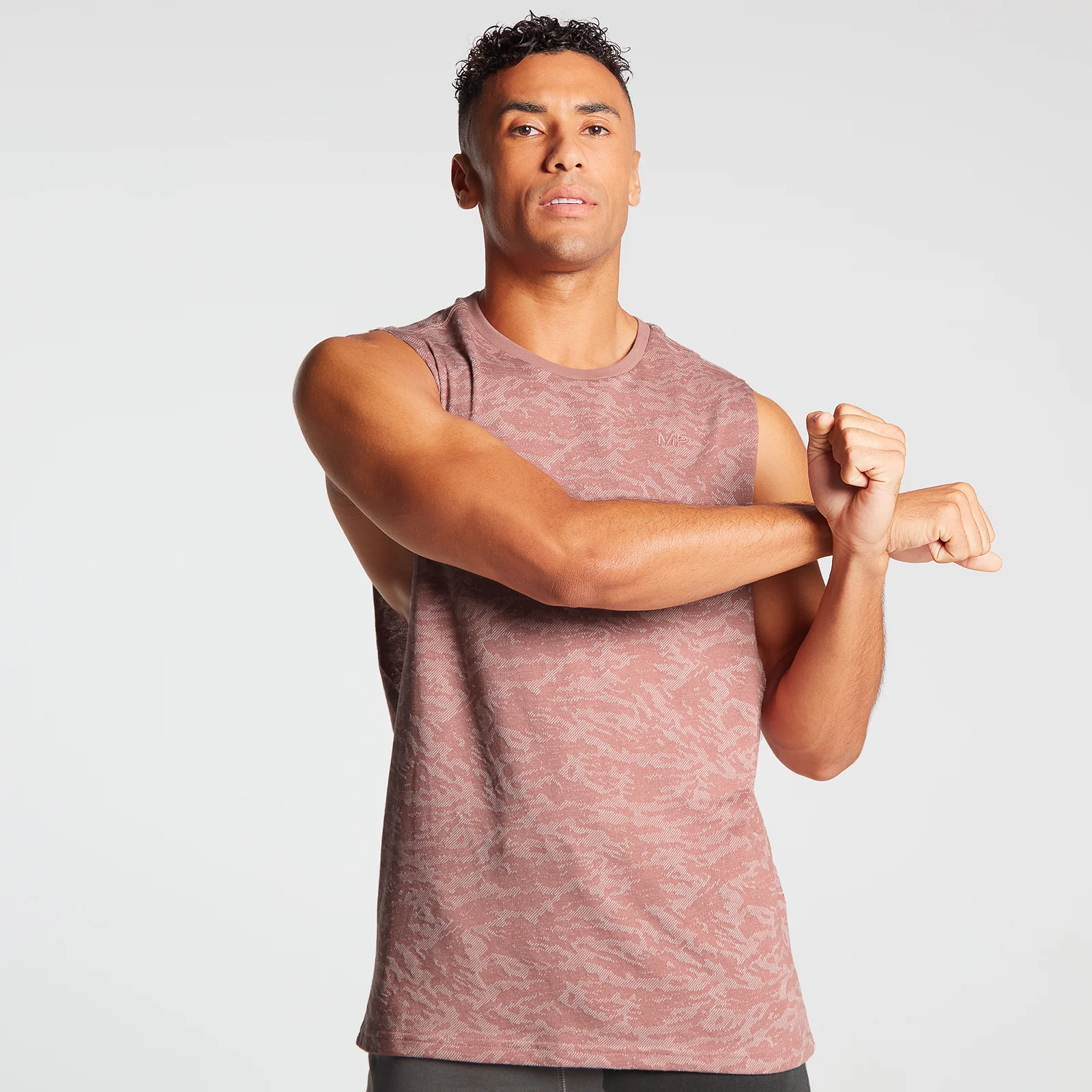 MP Men's Training Camo Tank Top - Dust Pink - XXS 画像 1