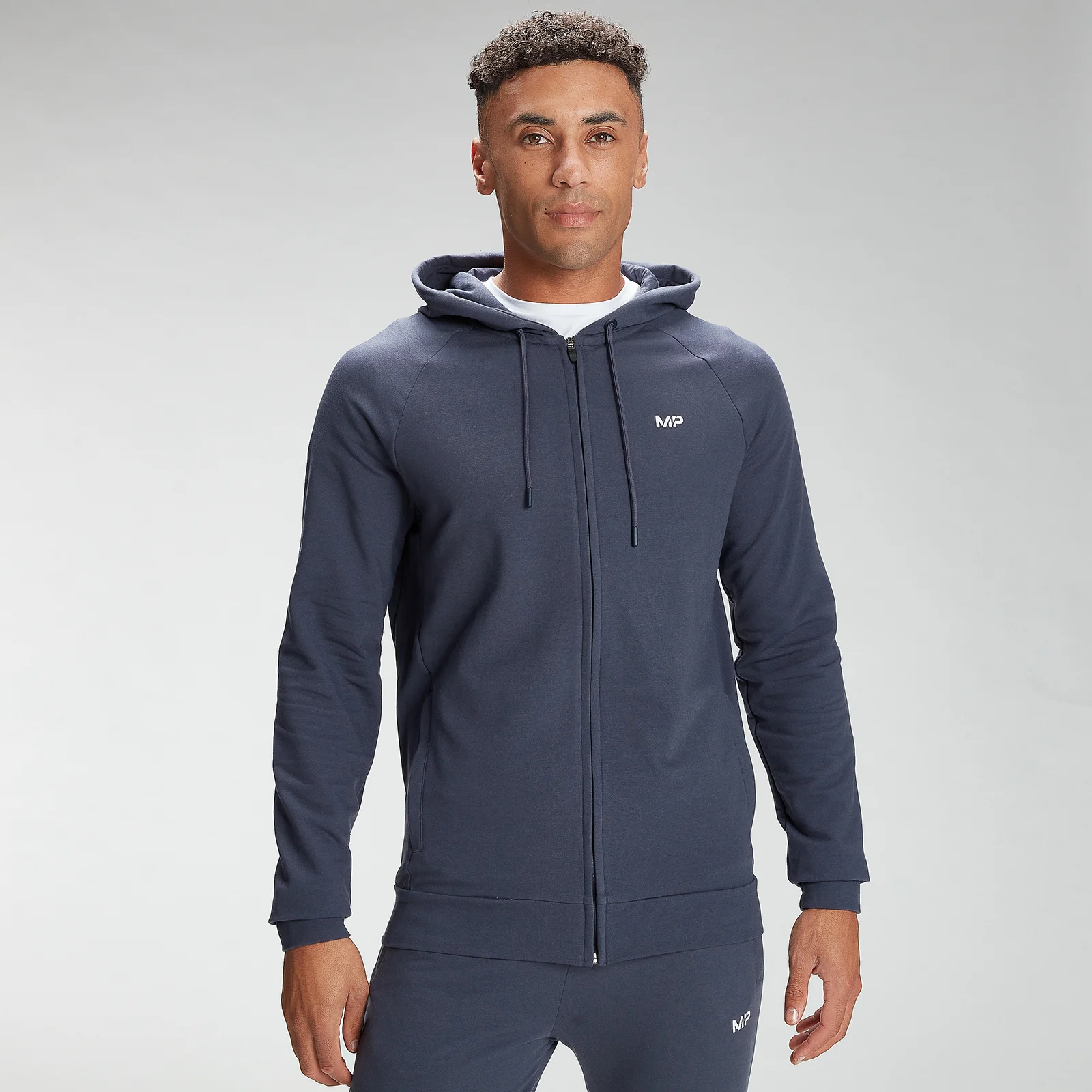 MP Men's Form Zip Up Hoodie - Graphite - XXS 画像 1