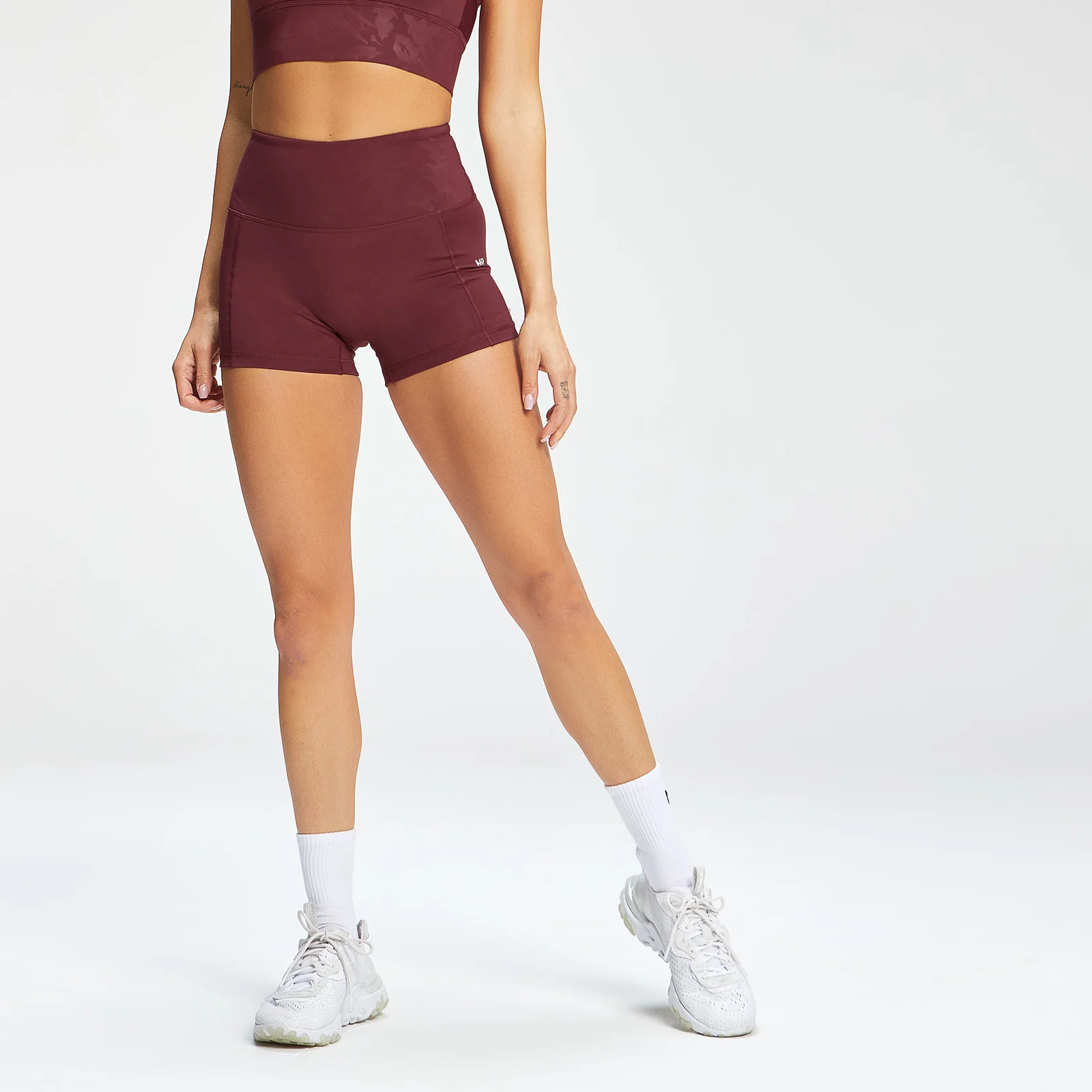 MP Women's Adapt Camo Booty Shorts - Merlot - XXL 画像 1