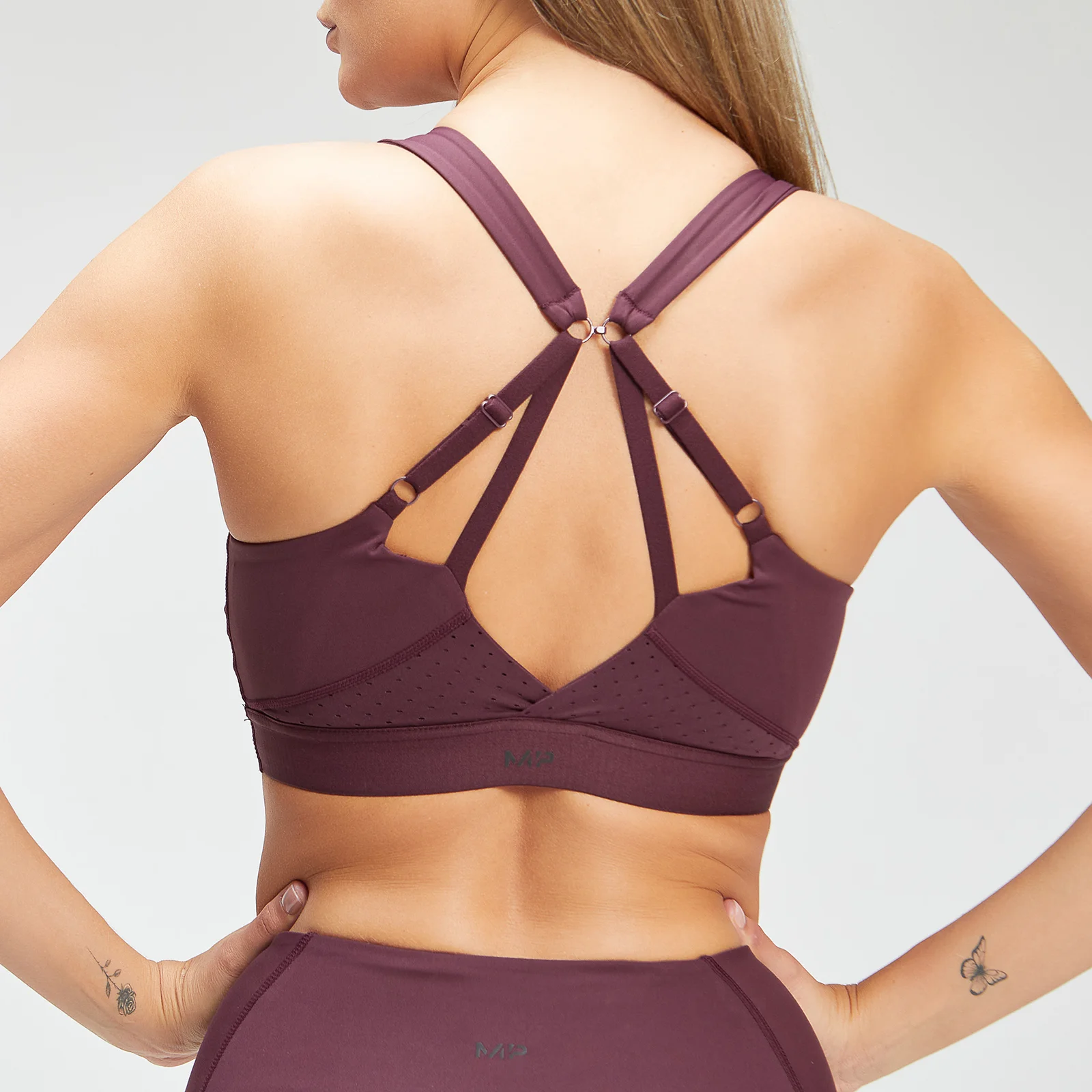 MP Women's Power Ultra Sports Bra - Port/Black - XXS 画像 1