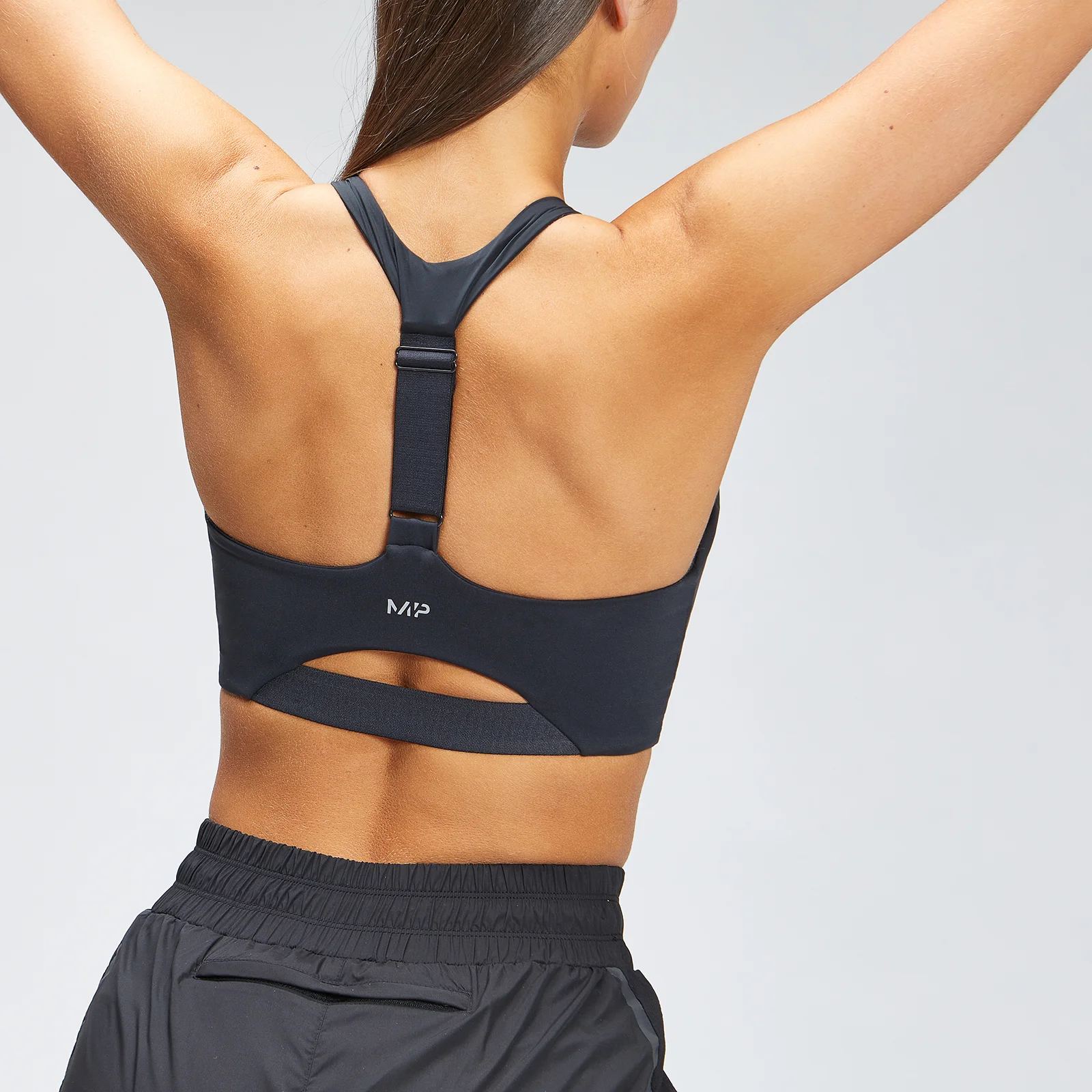 MP Women's Velocity Reflective Sports Bra - Black - XXS 画像 1