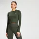MP Women's Essentials Training Dry Tech Long Sleeve Crop Top - Vine Leaf