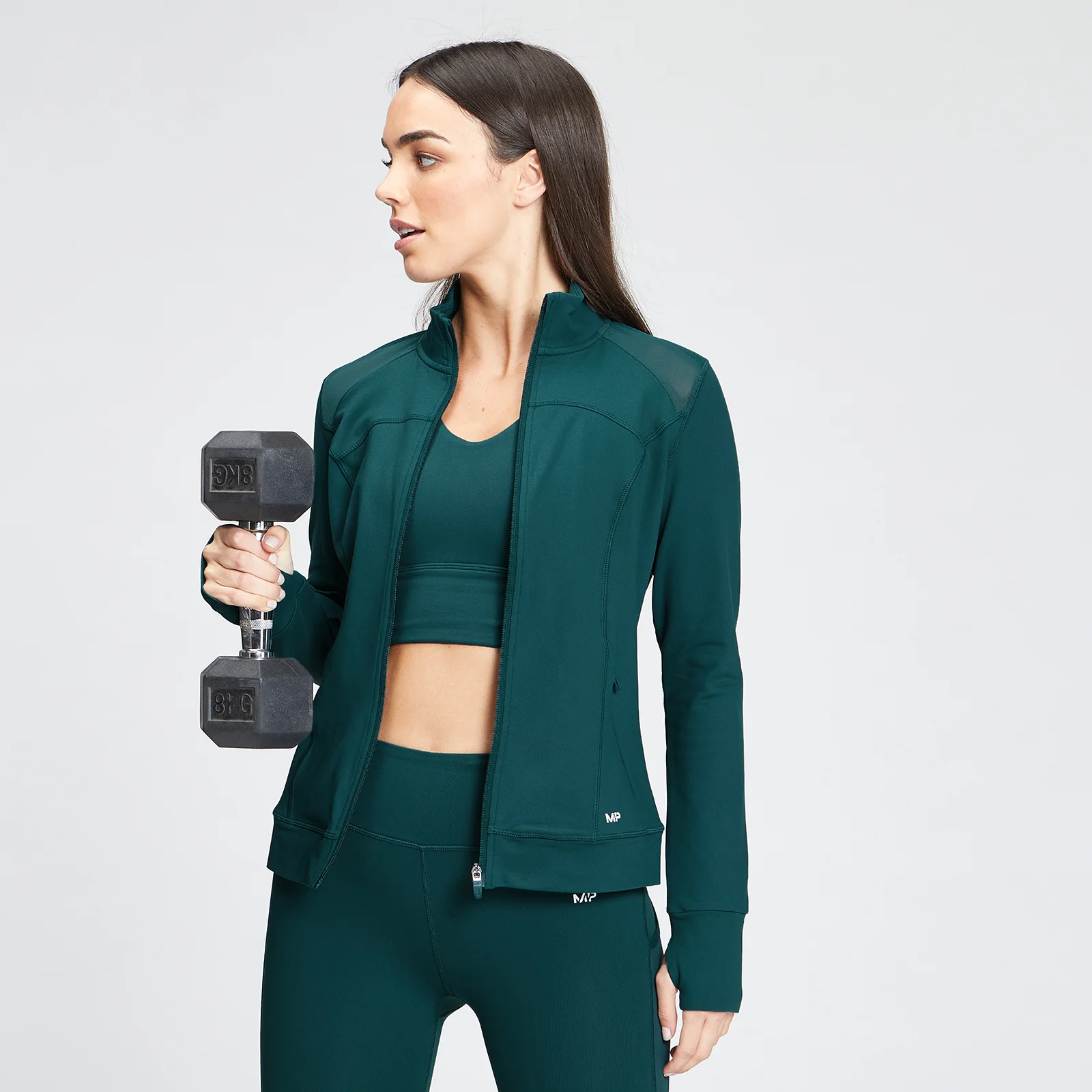 MP Women's Power Mesh Jacket - Deep Teal - XXS 画像 1