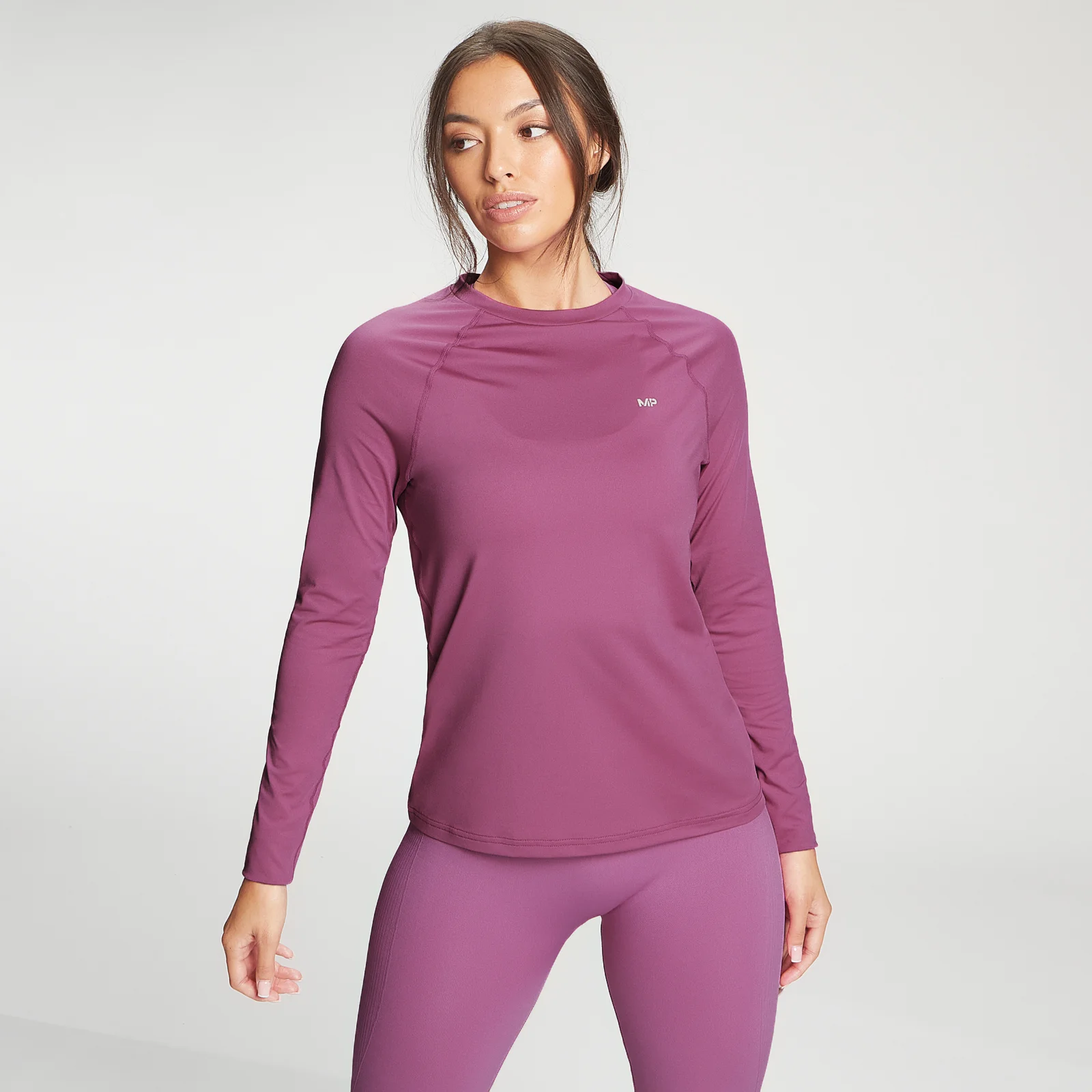MP Women's Training Slim Fit Long Sleeve Top - Orchid - XXS 画像 1