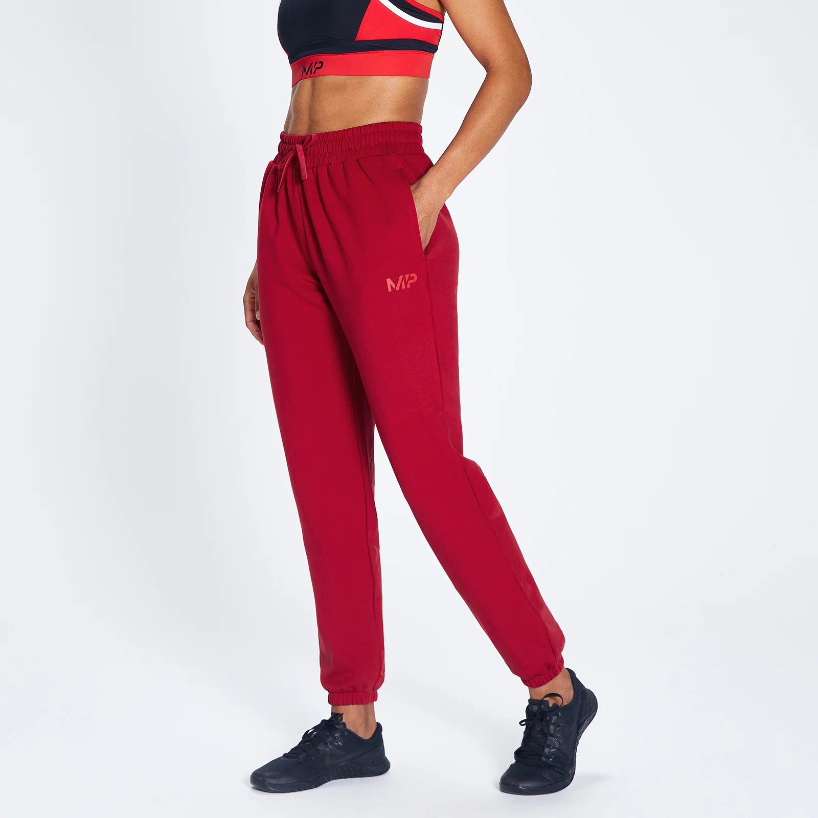 MP Women's Engage Bold Graphic Joggers - Wine/Black - XXS 画像 1