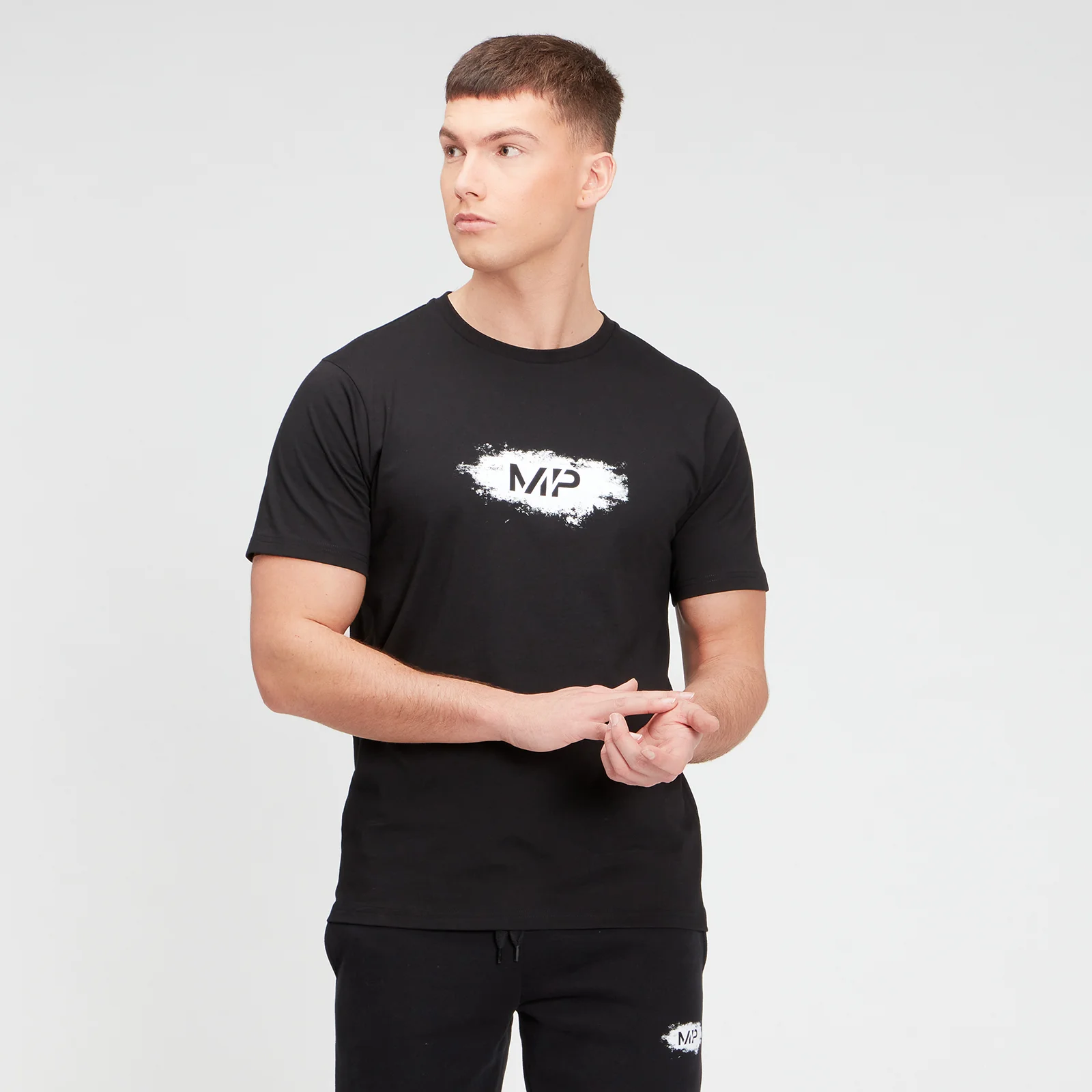 MP メンズ チョーク グラフィック Tシャツ - ブラック - XXS 画像 1