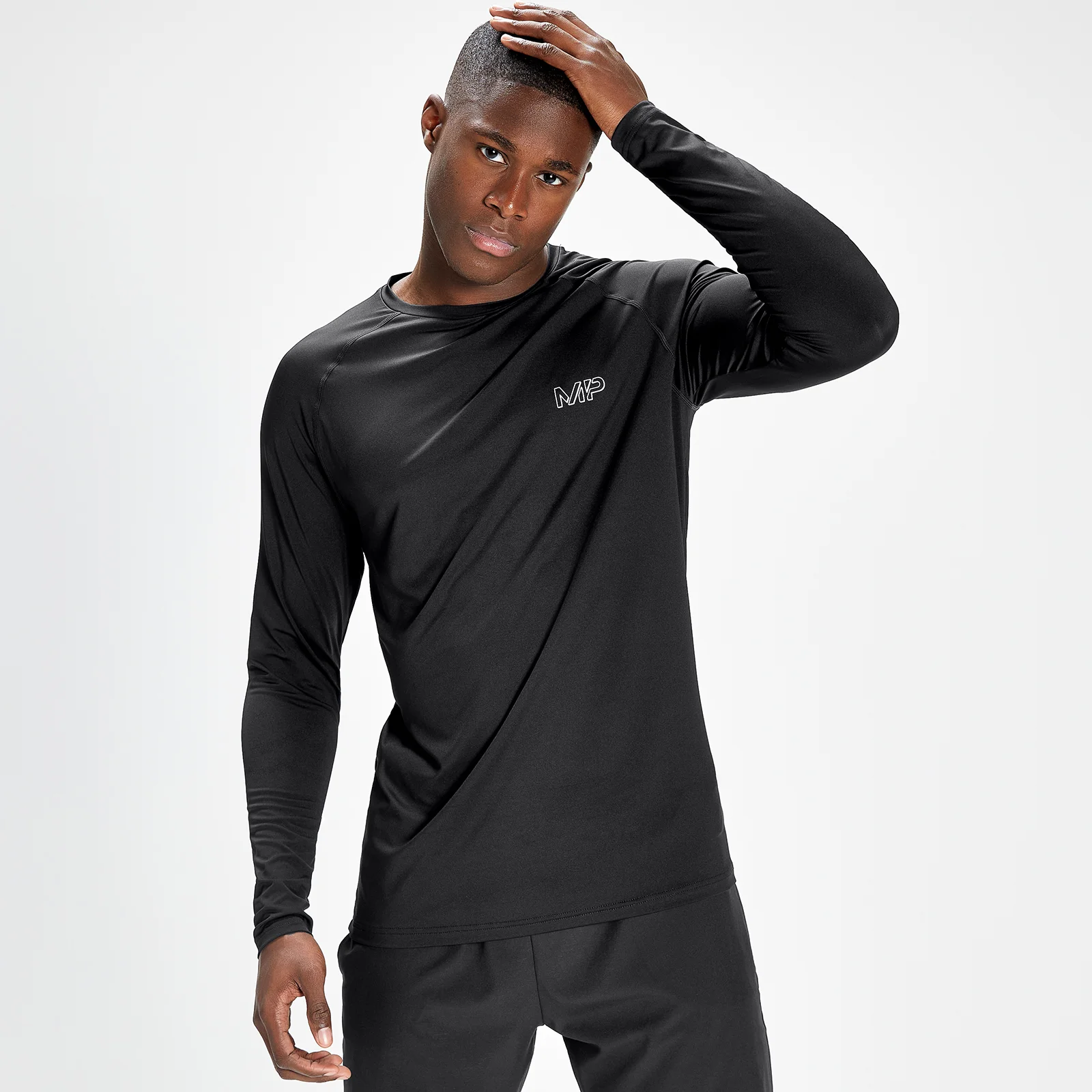 MP メンズ インフィニティ マーク グラフィック トレーニング ロングスリーブ Tシャツ - ブラック - XXS 画像 1