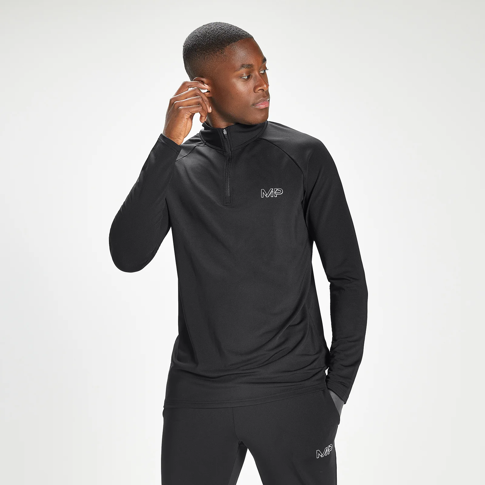 MP メンズ インフィニティ マーク グラフィック トレーニング 1/4ジップ - ブラック - XXS 画像 1