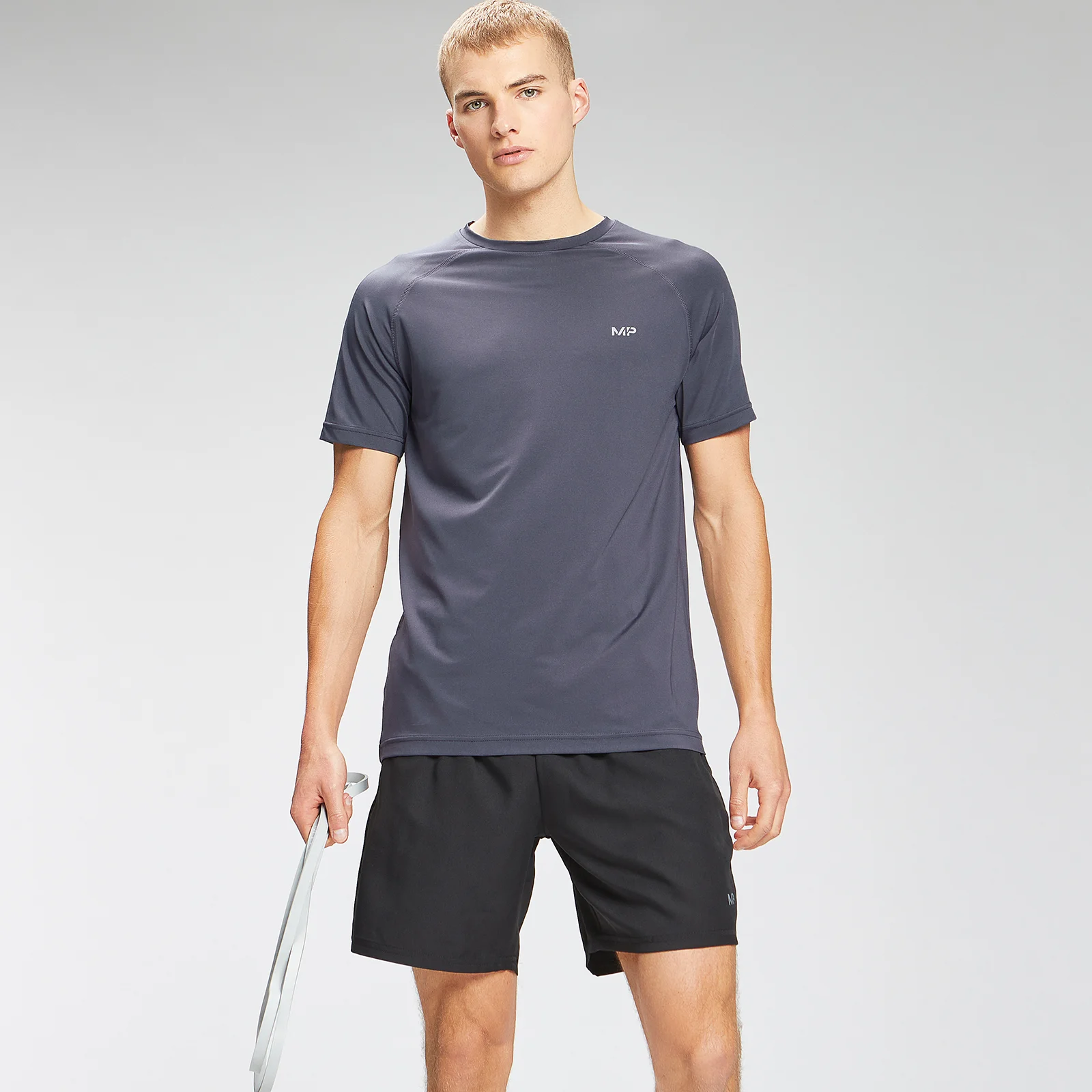 MP Men's Repeat Graphic Training Short Sleeve T-Shirt - Graphite - XXS 画像 1