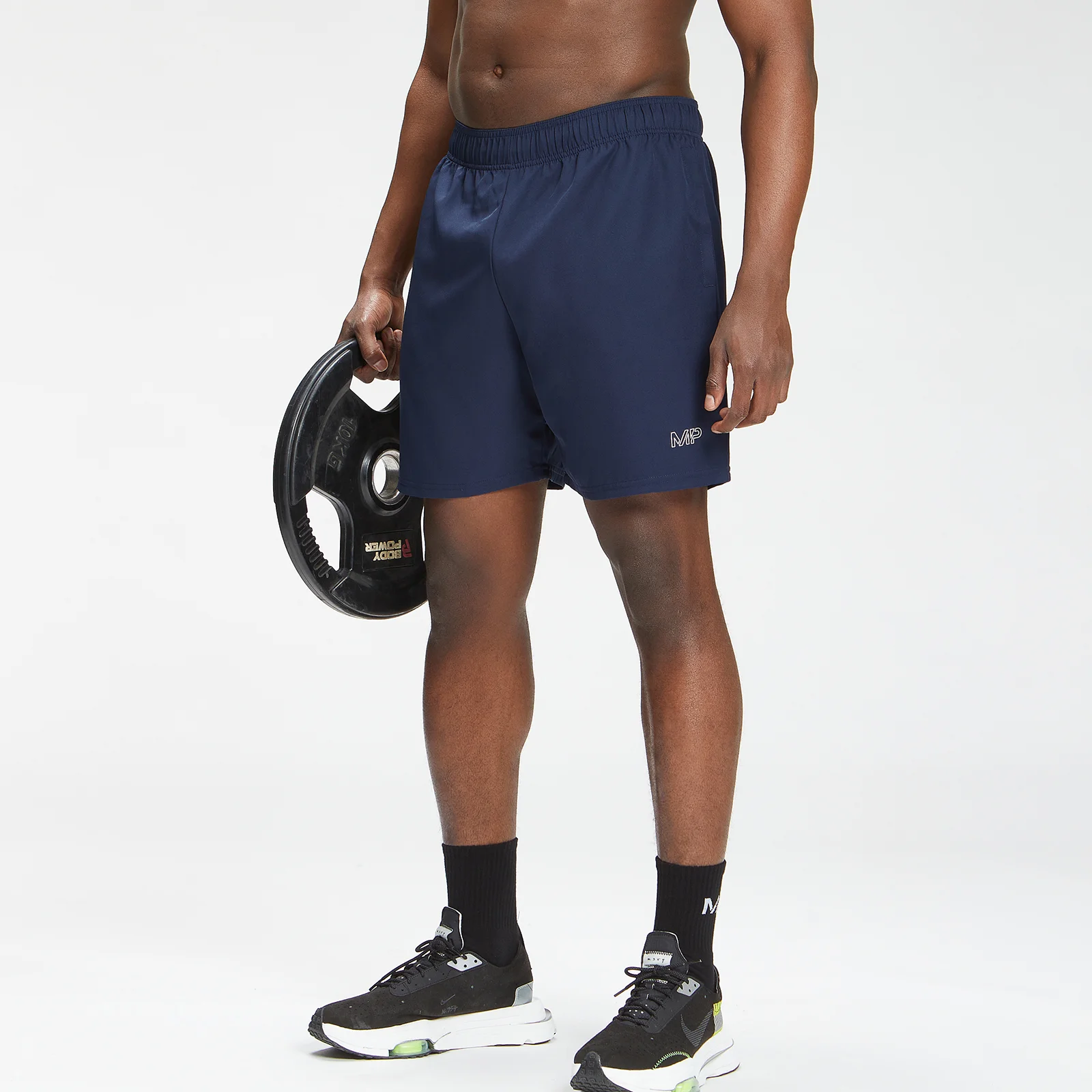 MP Men's Repeat Mark Graphic Training Shorts - Petrol Blue - XXS 画像 1