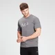 MP メンズグラデーションライングラフィックショートスリーブTシャツ - カーボン