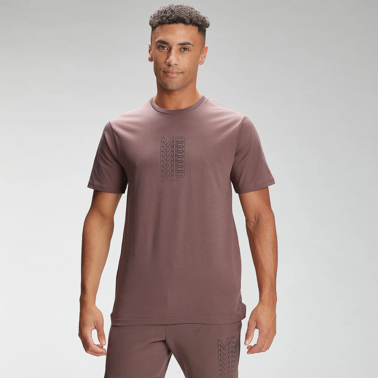 MP メンズ リピート MP グラフィック Tシャツ - ウォームブラウン - XS 画像 1