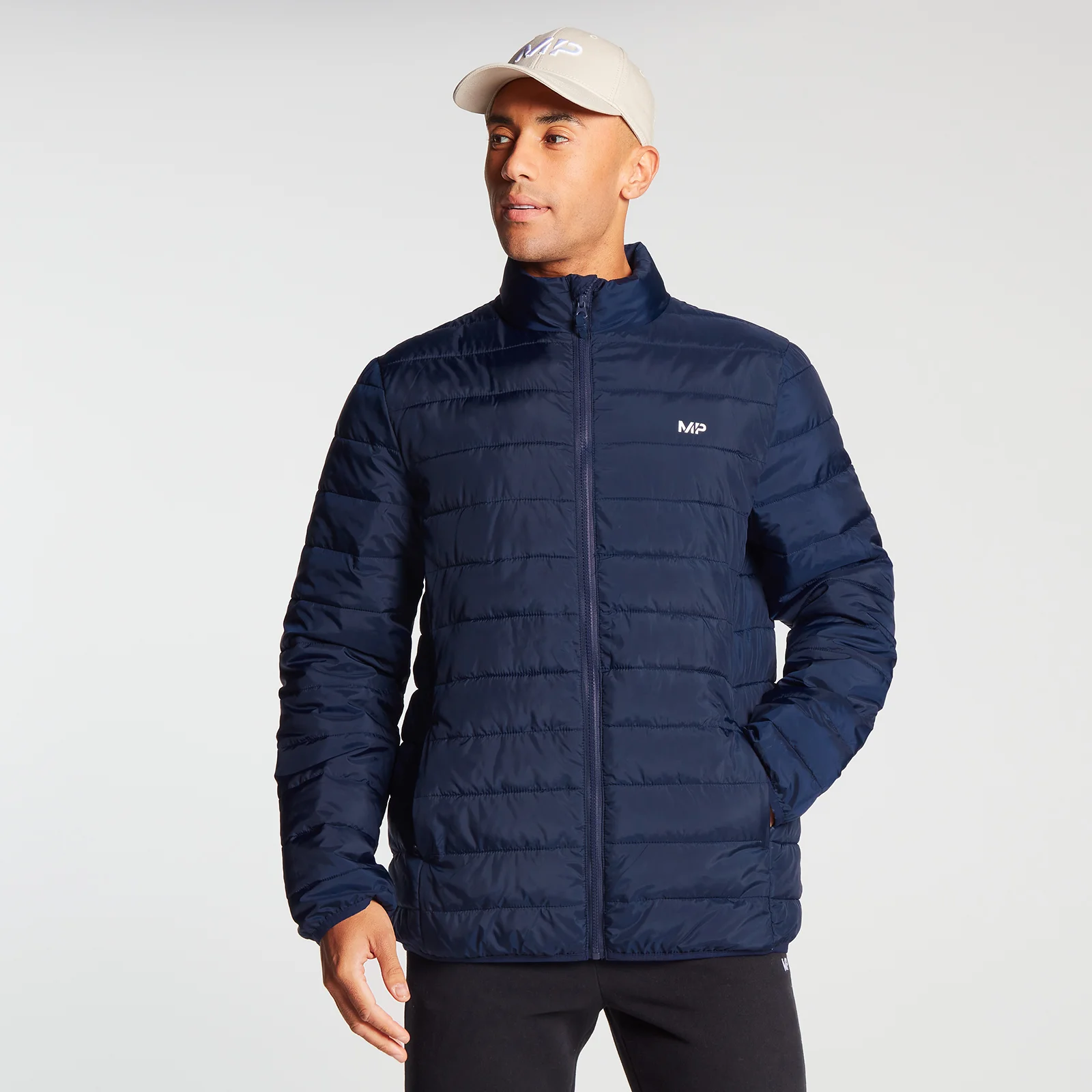 MP Men's Lightweight Packable Puffer Jacket - Navy - XXS 画像 1