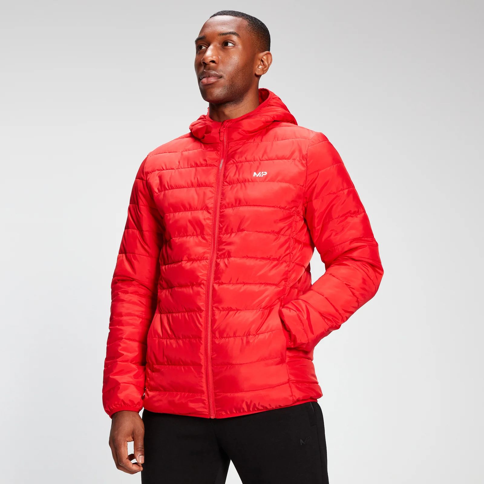 MP Men's Lightweight Hooded Packable Puffer Jacket - Danger - XXS 画像 1