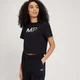 MP レディース フェード グラフィック クロップ Tシャツ - ブラック