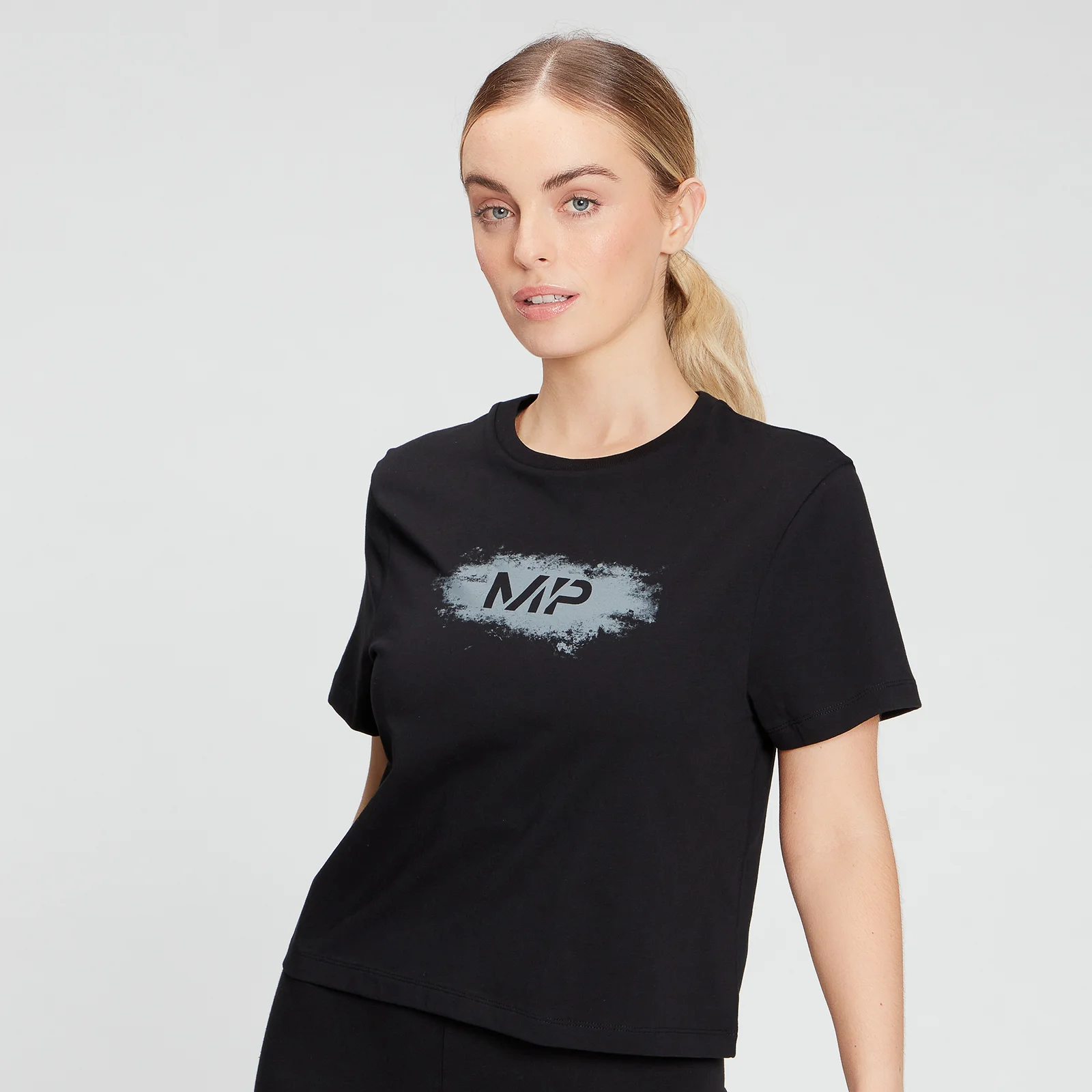 MP Women's Chalk Graphic Crop T-Shirt - Black - XXS 画像 1