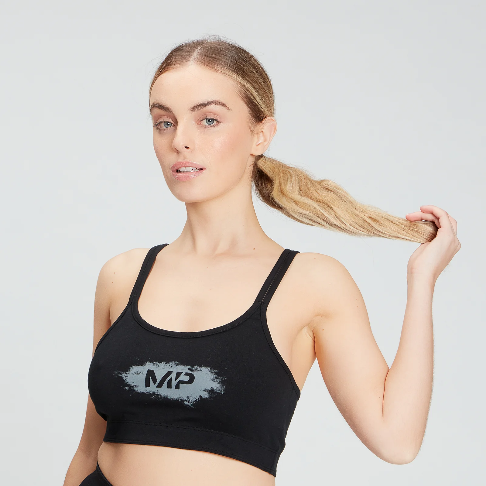 MP Women's Chalk Graphic Sports Bra - Black - XXS 画像 1