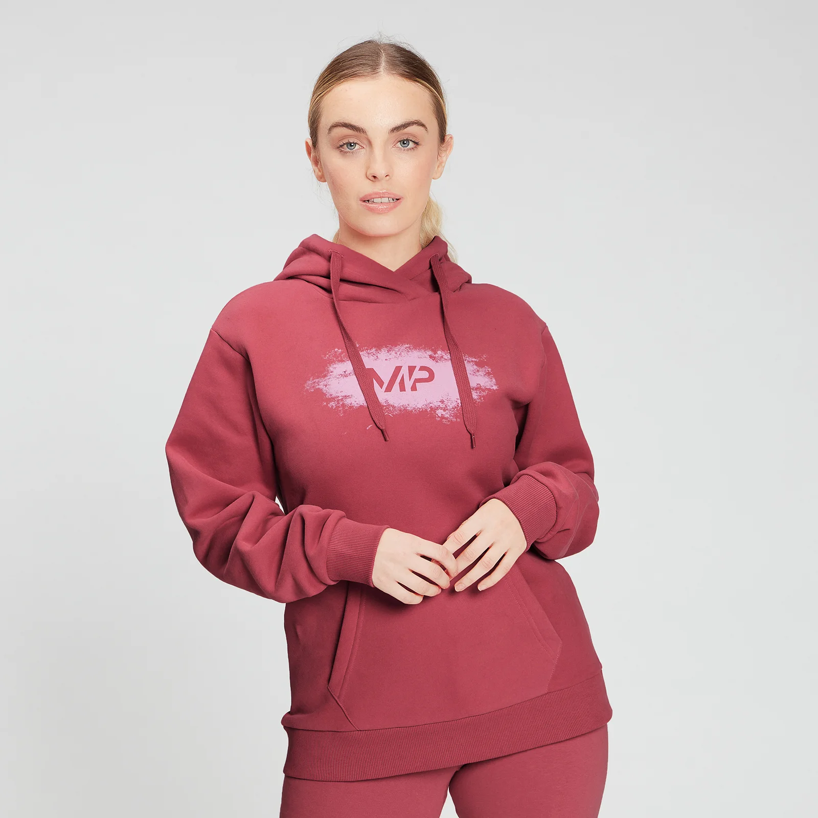 MP Women's Chalk Graphic Hoodie - Berry Pink - XXS 画像 1