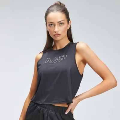 MP Women's Repeat Mark Graphic Training Crop Vest - Black - M 画像 6