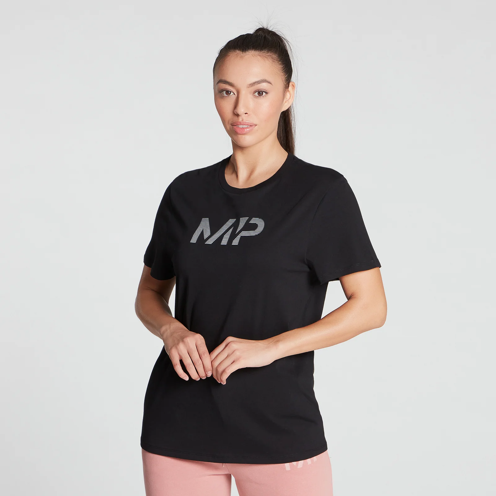 MP Women's Gradient Line Graphic T-Shirt - Black - XXS 画像 1