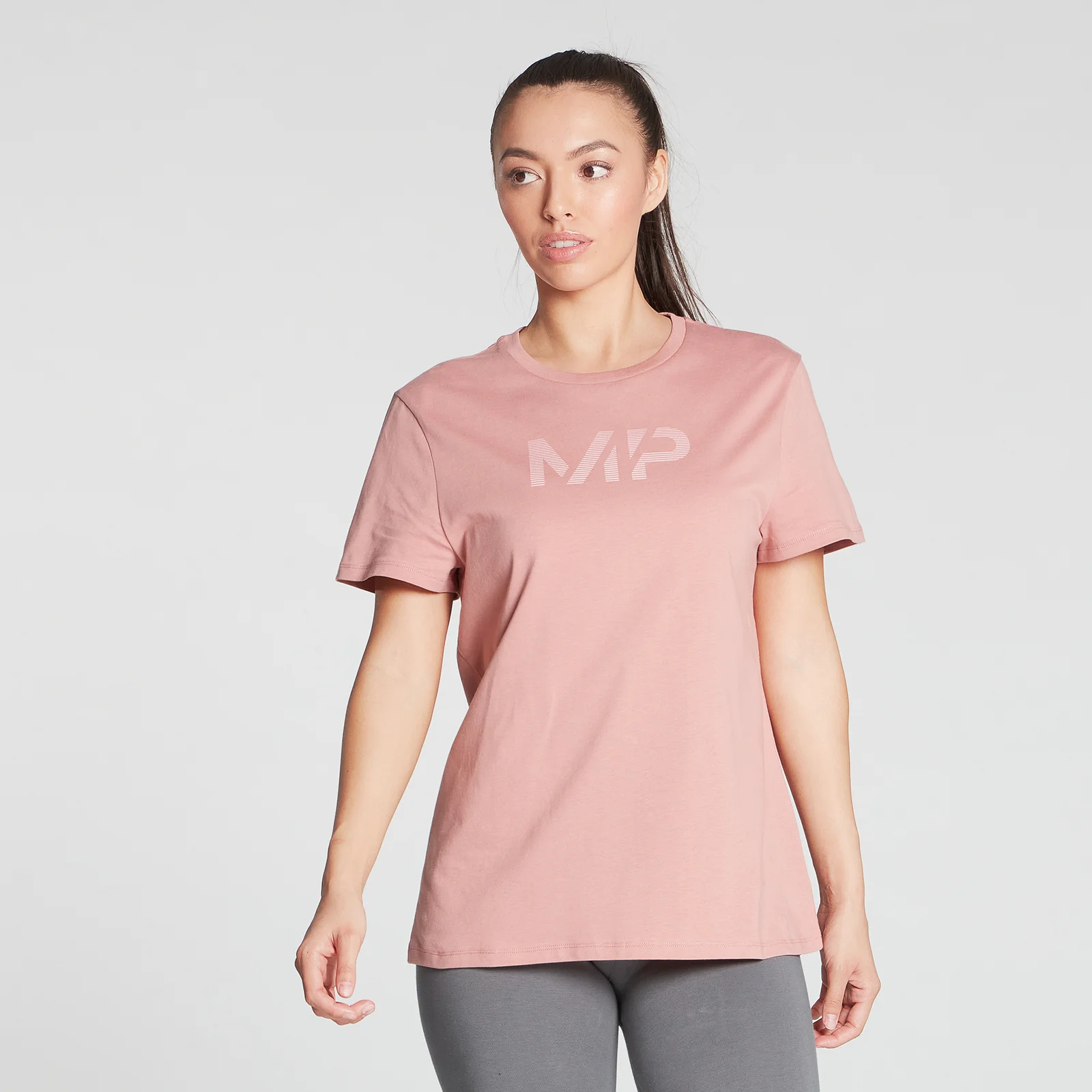 MP Women's Gradient Line Graphic T-Shirt - Washed Pink - XXS 画像 1
