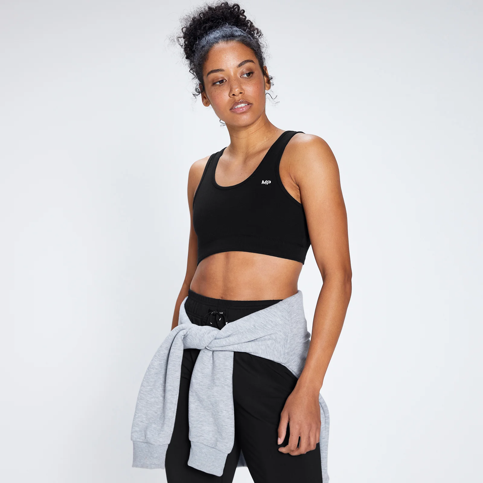 MP Women's Rest Day Wide Strap Sports Bra - Black - XXS 画像 1