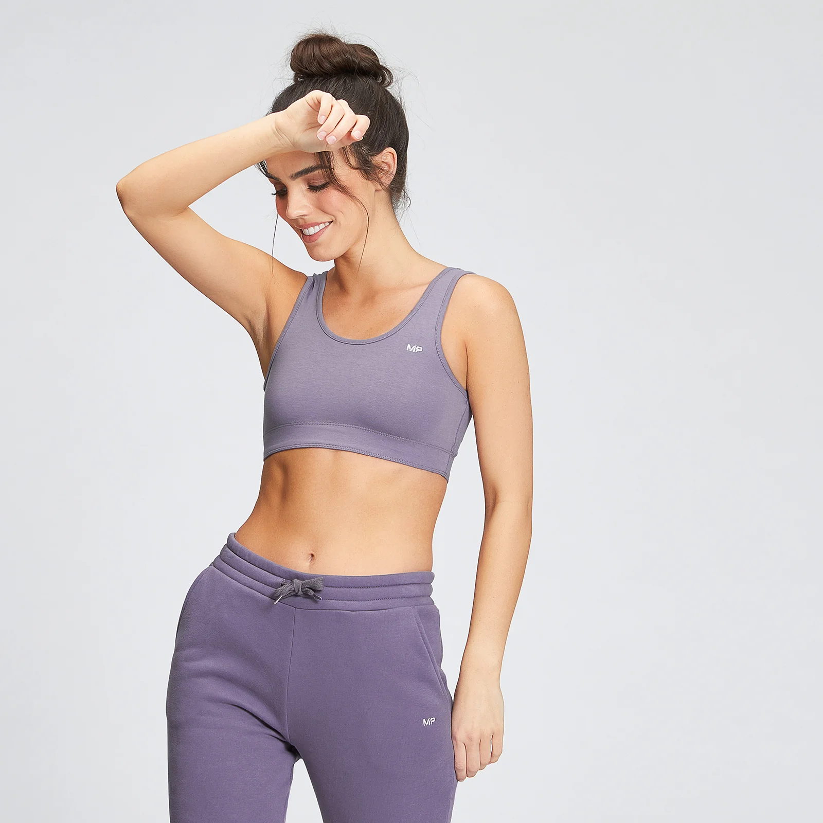 MP Women's Rest Day Wide Strap Sports Bra - Smokey Purple - XXS 画像 1