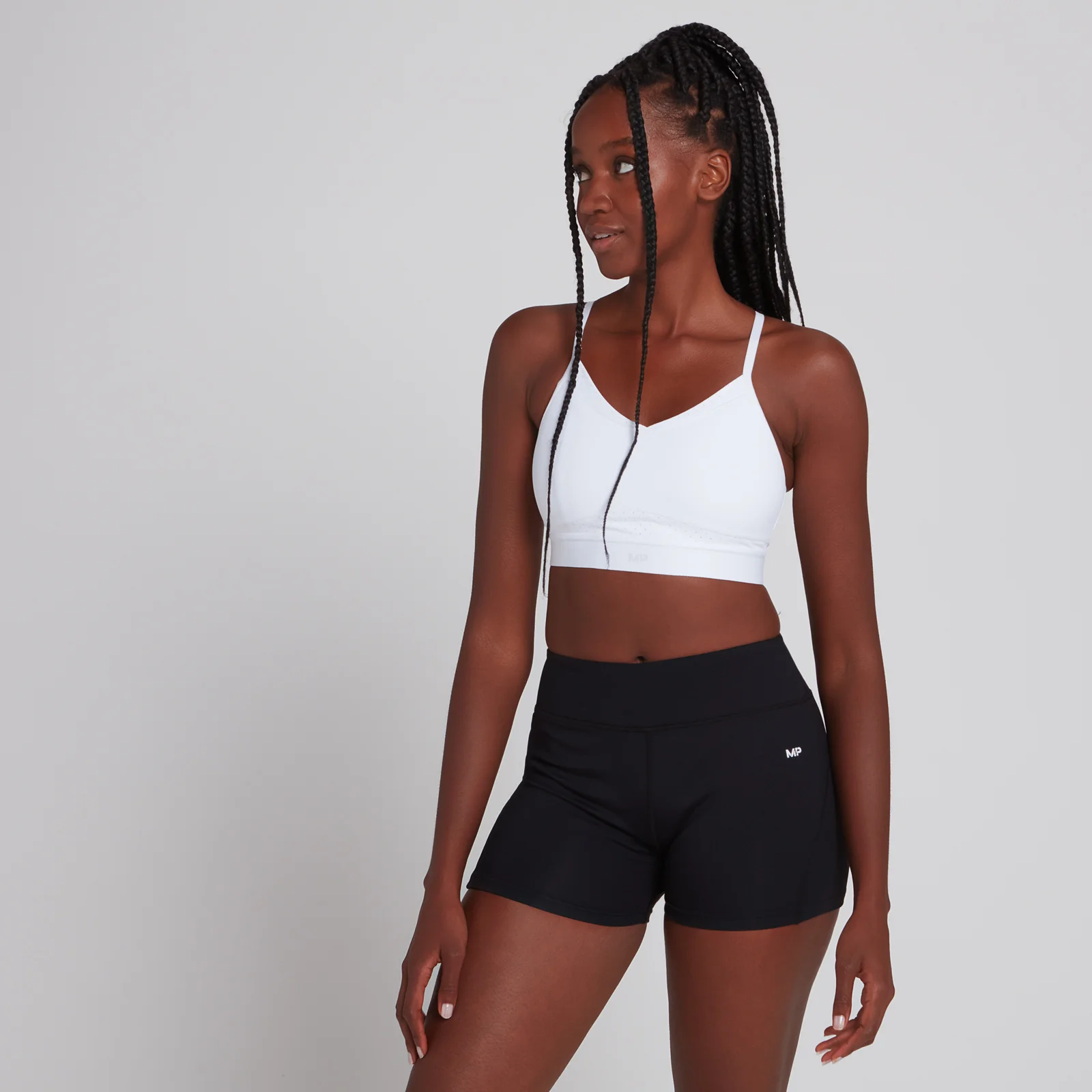 MP Women's Power Ultra Strappy Sports Bra - White - XXS 画像 1