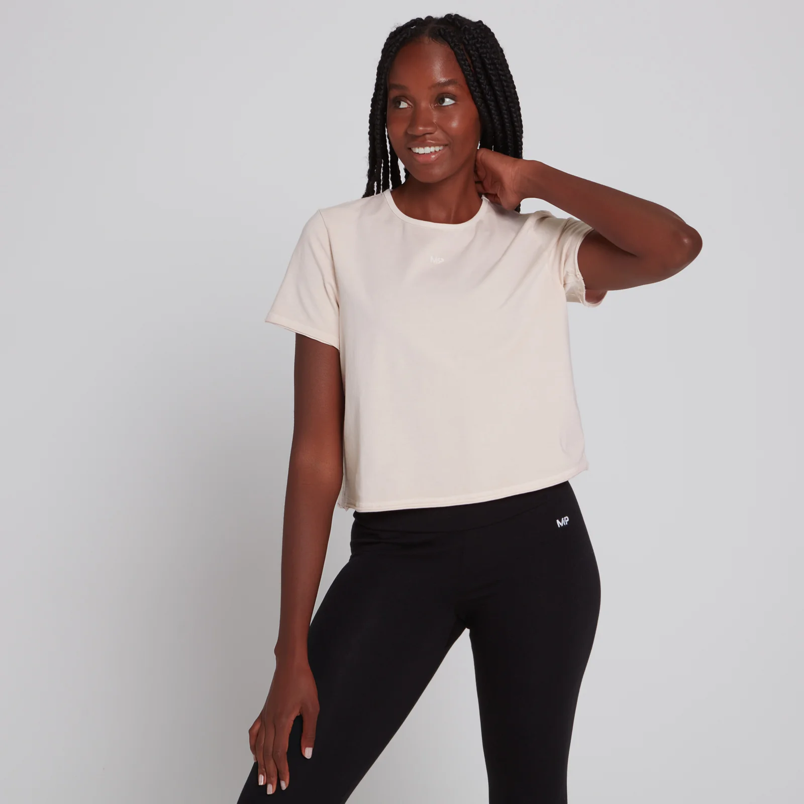 MP Women's Training Cropped T-Shirt - Light Pink - XXS 画像 1