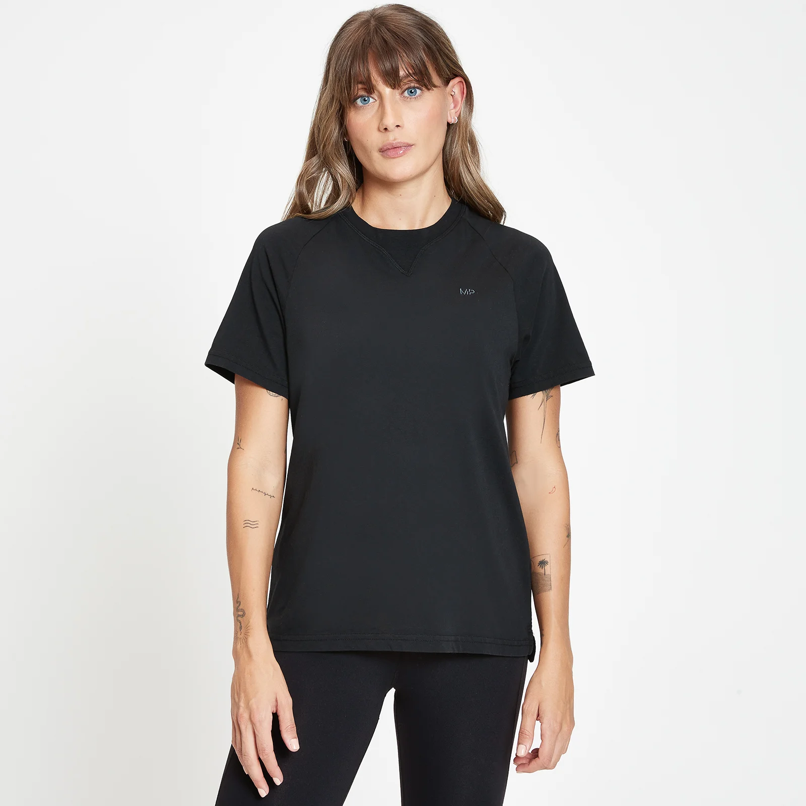 MP レディース レスト デー ロングライン Tシャツ - ブラック - XXS 画像 1