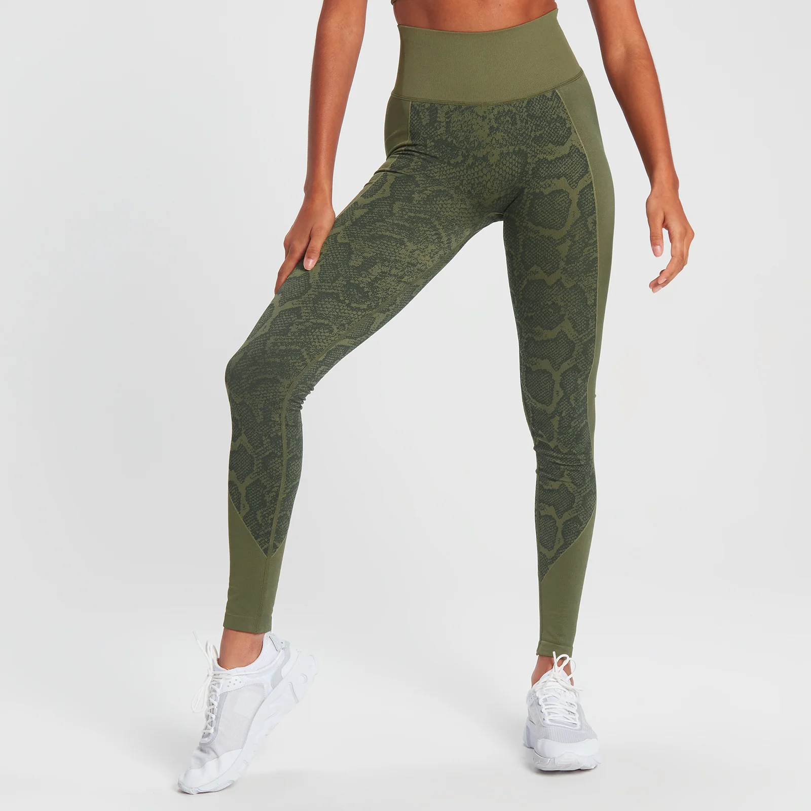 MP Snake Seamless Leggings - Green - XS 画像 1