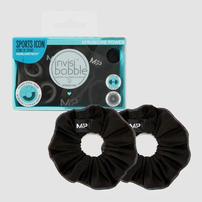 MP X Invisibobble® リフレクティブ パワー スプランチー - ブラック - 2個入り